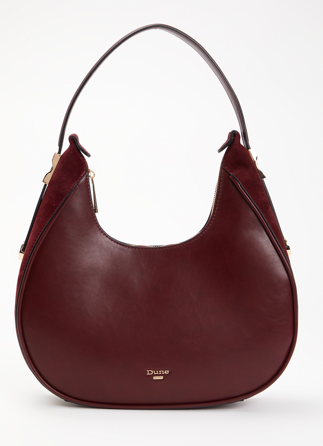 Dune London Dedicated schoudertas met logo - voorkant 4 donkerrood