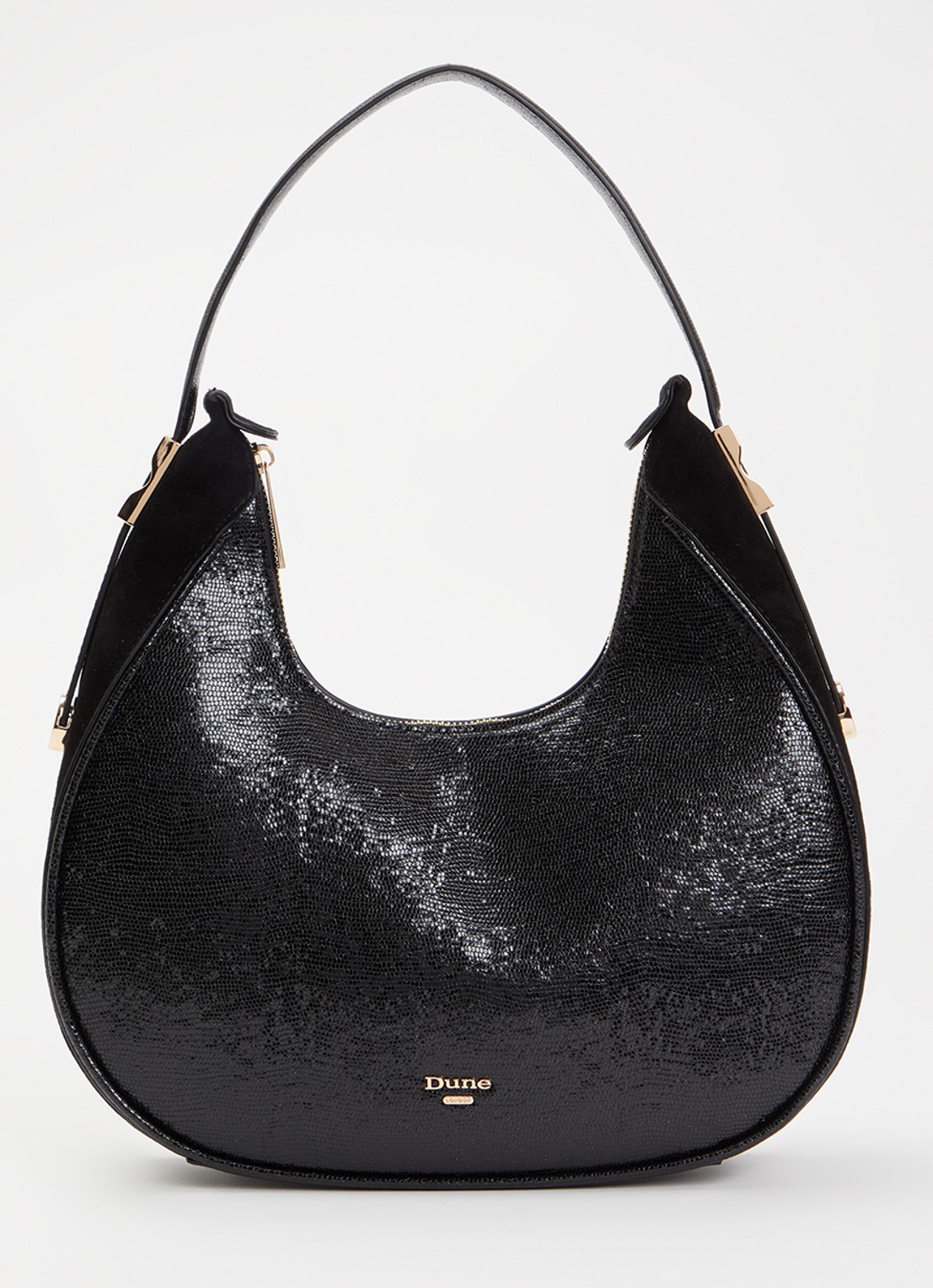 Dune London Dedicated schoudertas met logo - voorkant 4 zwart