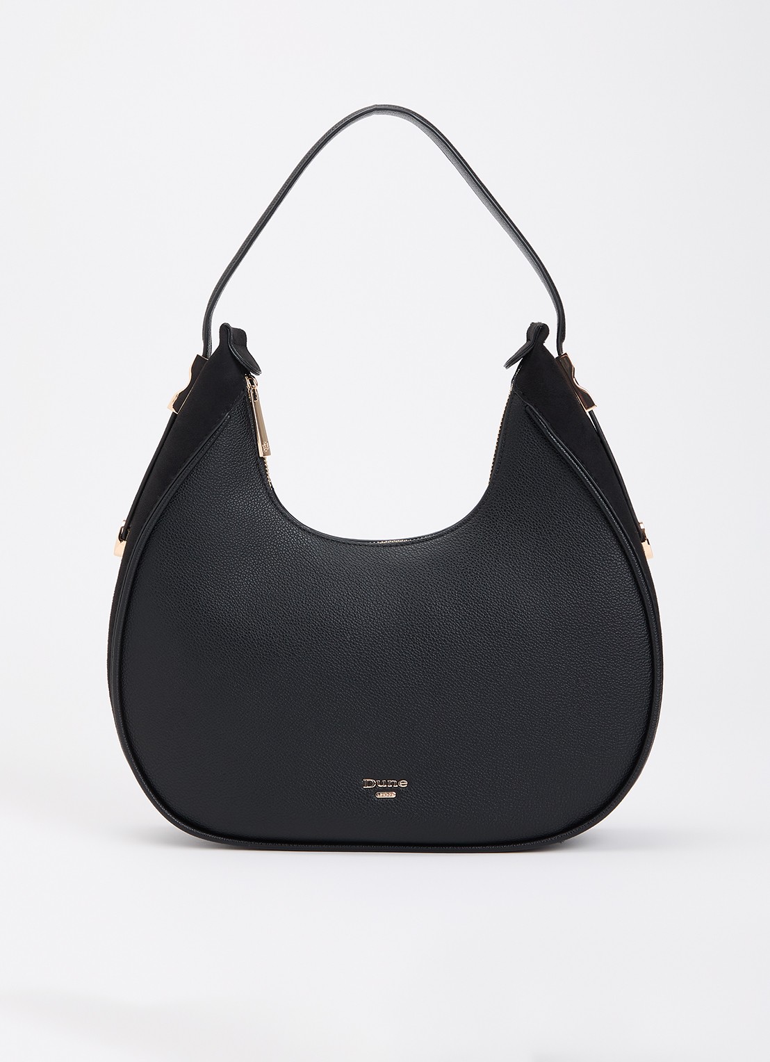 Dune London Dedicated schoudertas met logo - voorkant 2 zwart