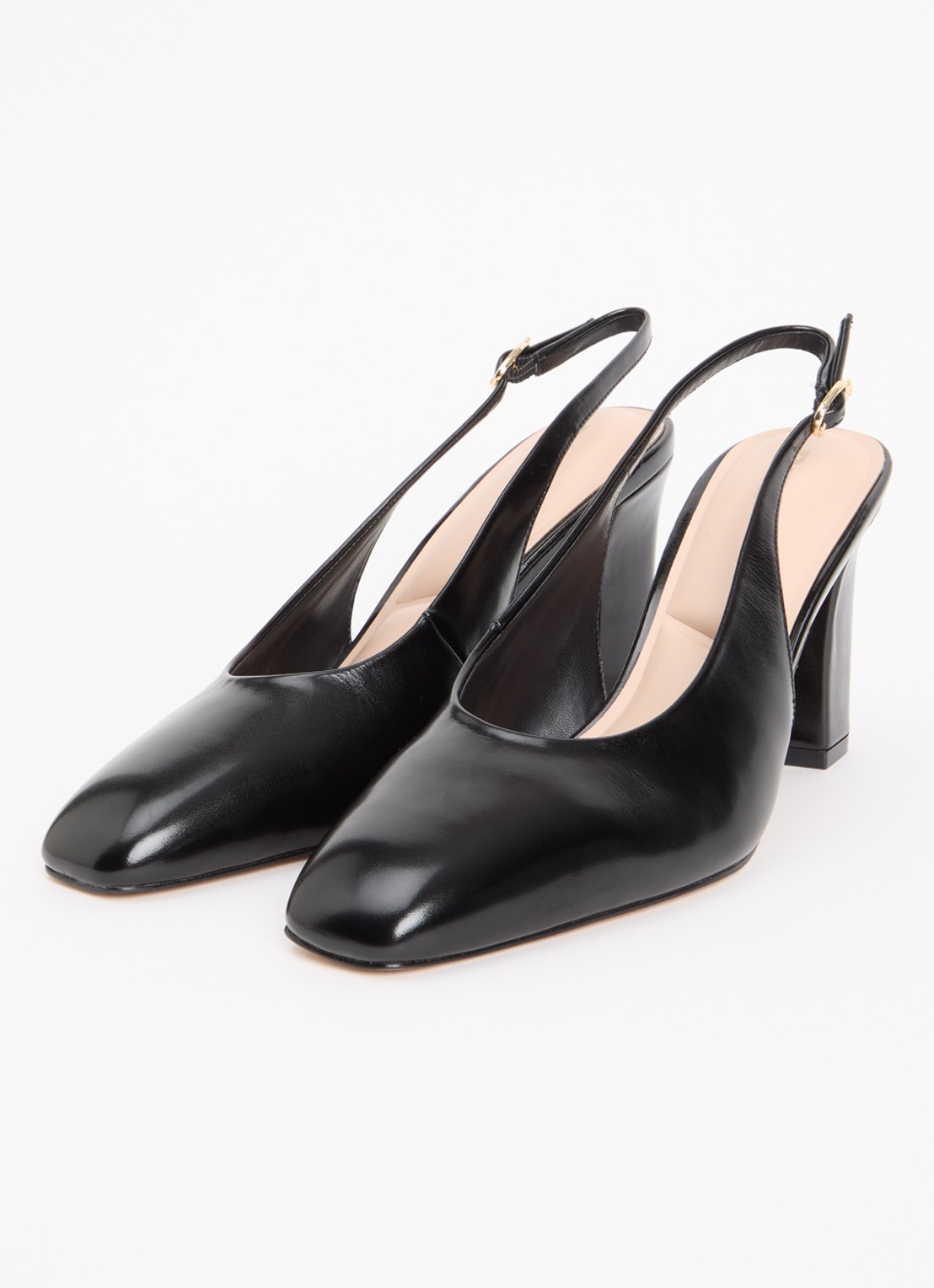Dune London Defining slingback van leer - detail 3 zwart