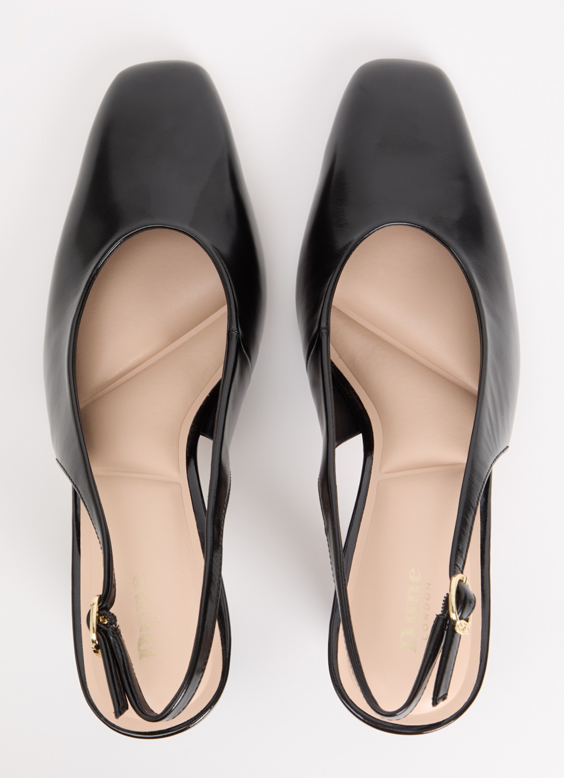 Dune London Defining slingback van leer - detail 4 zwart