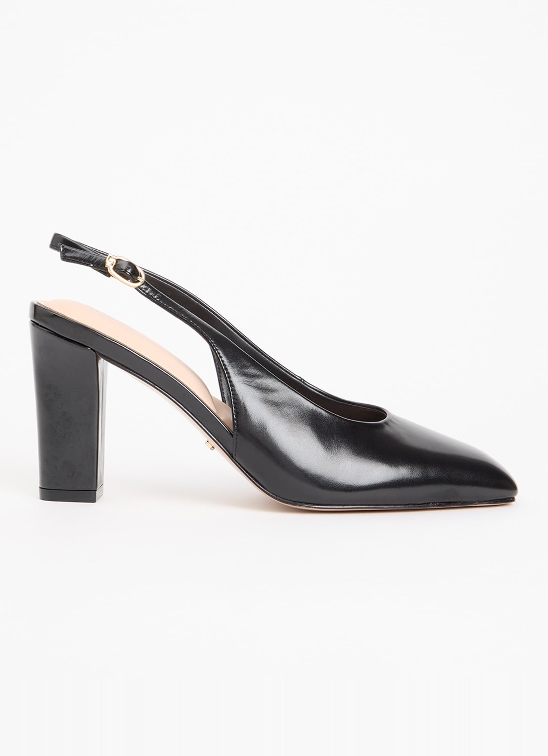 Dune London Defining slingback van leer - voorkant 2 zwart
