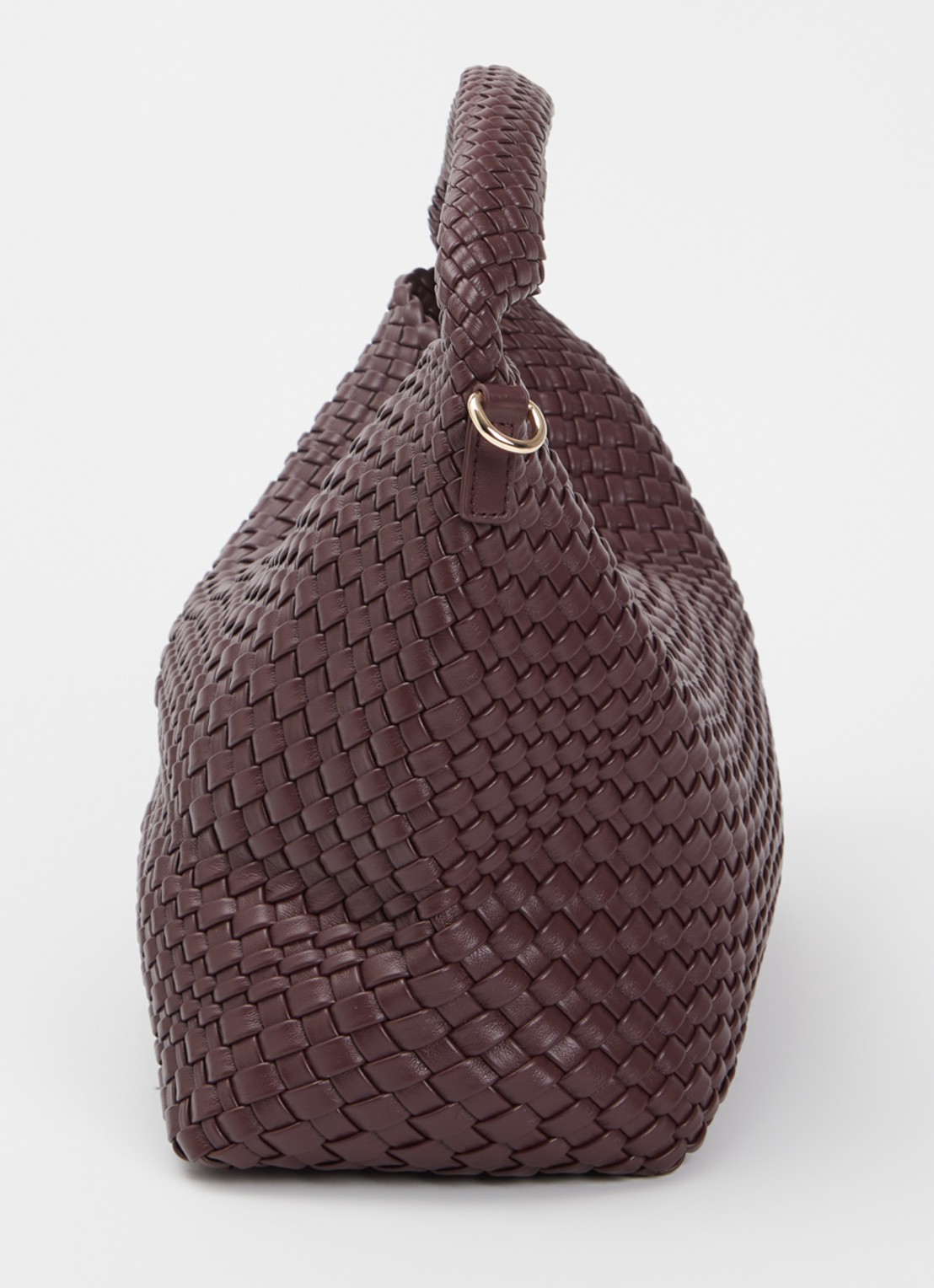 Dune London Deliberate schoudertas met gevlochten detail en uitneembaar etui - detail 2 aubergine