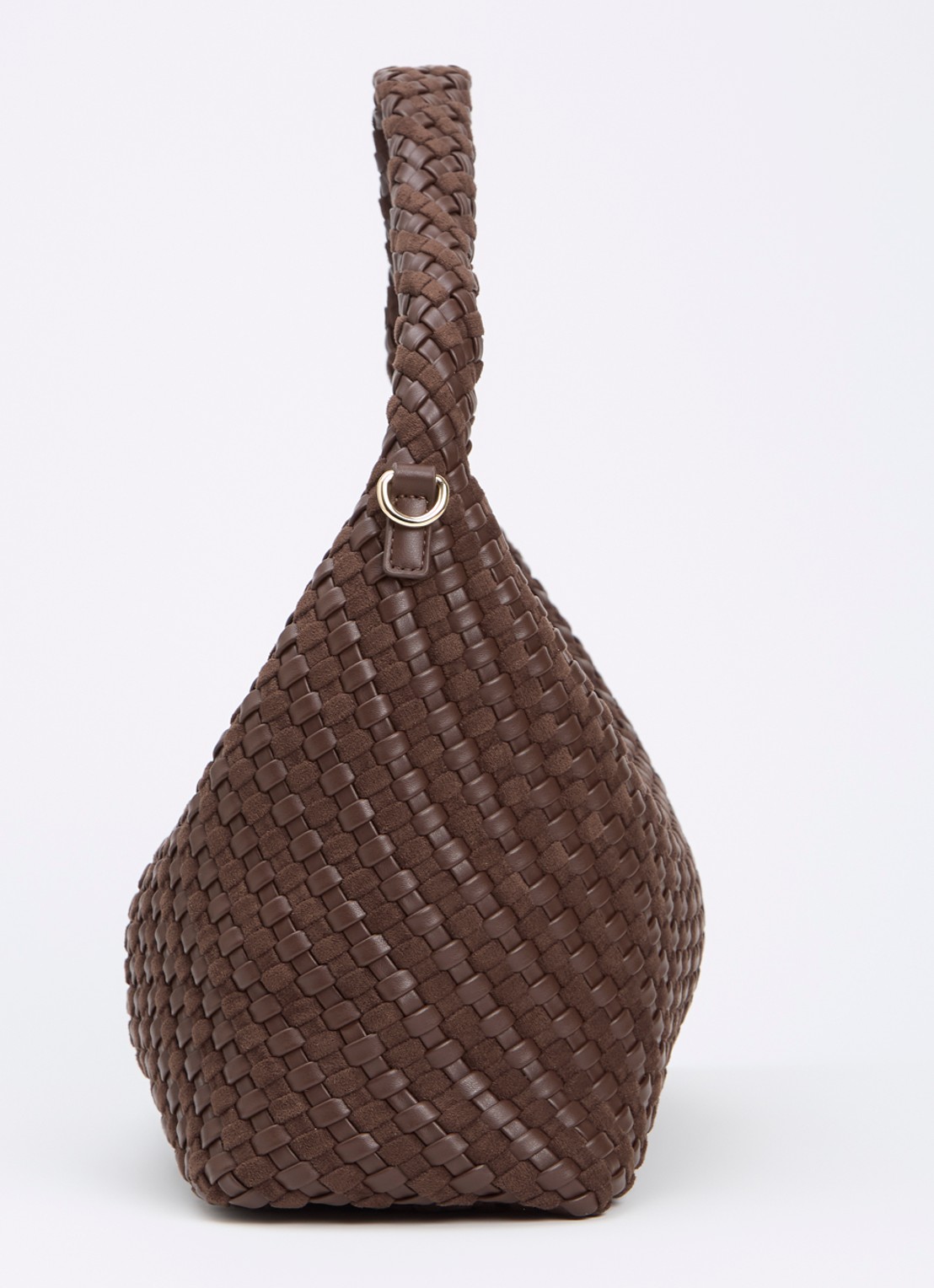 Dune London Deliberate schoudertas met gevlochten detail en uitneembaar etui - detail 3 hazelnootbruin