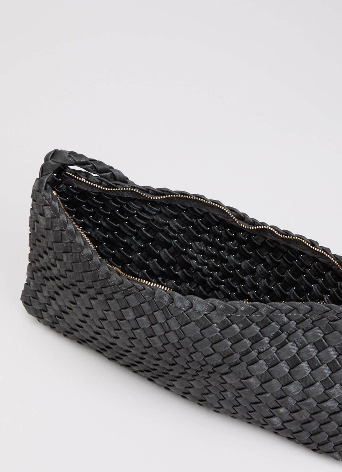 Dune London Deliberating schoudertas met gevlochten detail - detail 3 donkergrijs