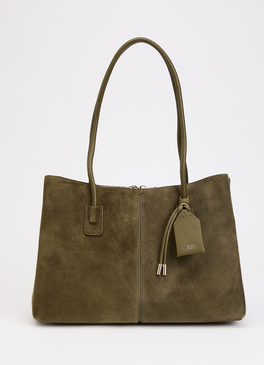 Dune London Deserving Large shopper met tasbedel - voorkant 5 bronsgroen