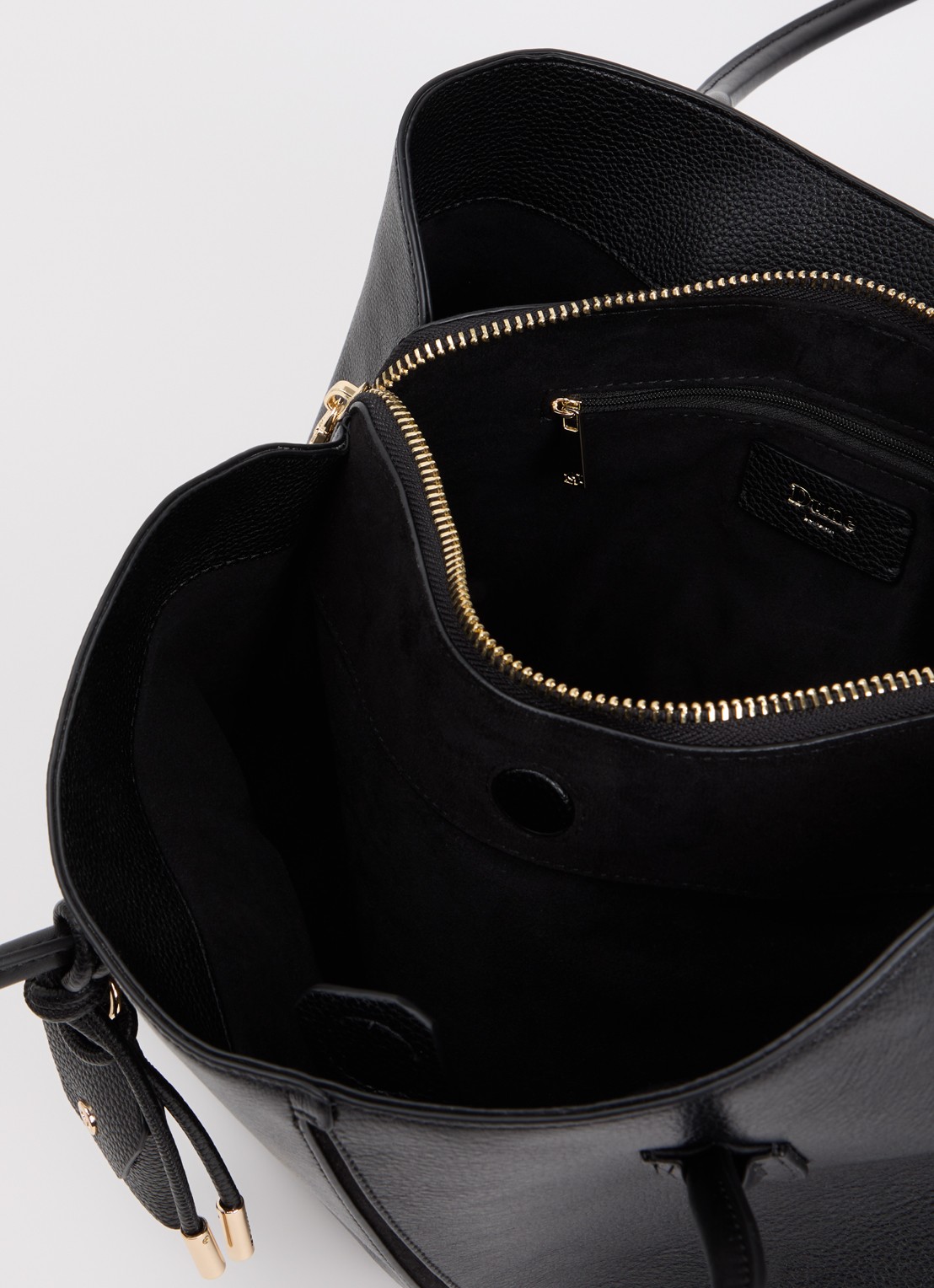 Dune London Deserving Large shopper met tasbedel - detail 3 diepzwart