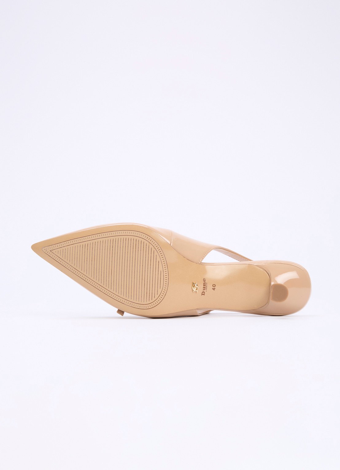 Dune London Deserving slingback met gespdetail - detail 4 donkerbeige
