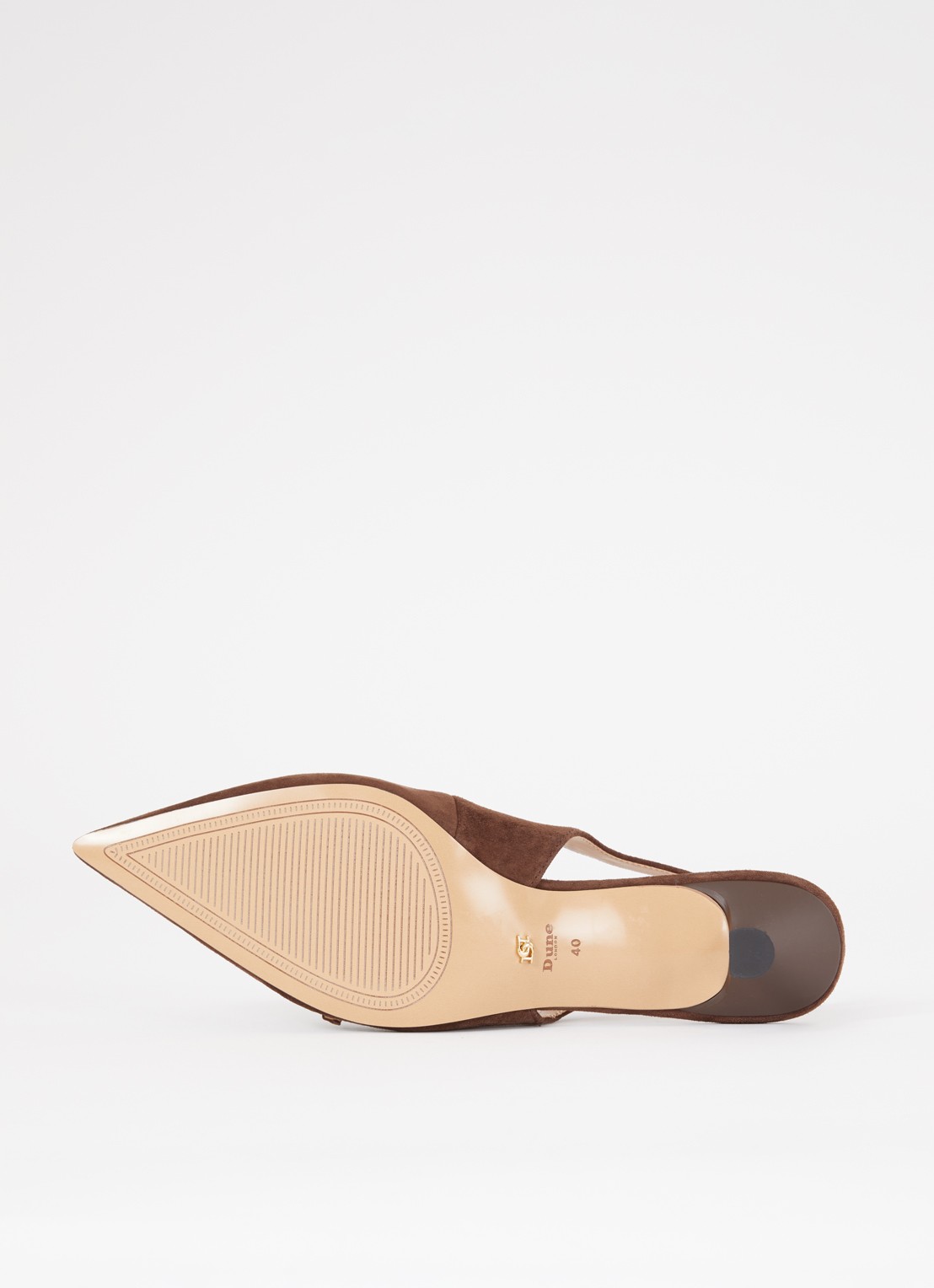 Dune London Deserving slingback met gespdetail - detail 3 donkerbruin