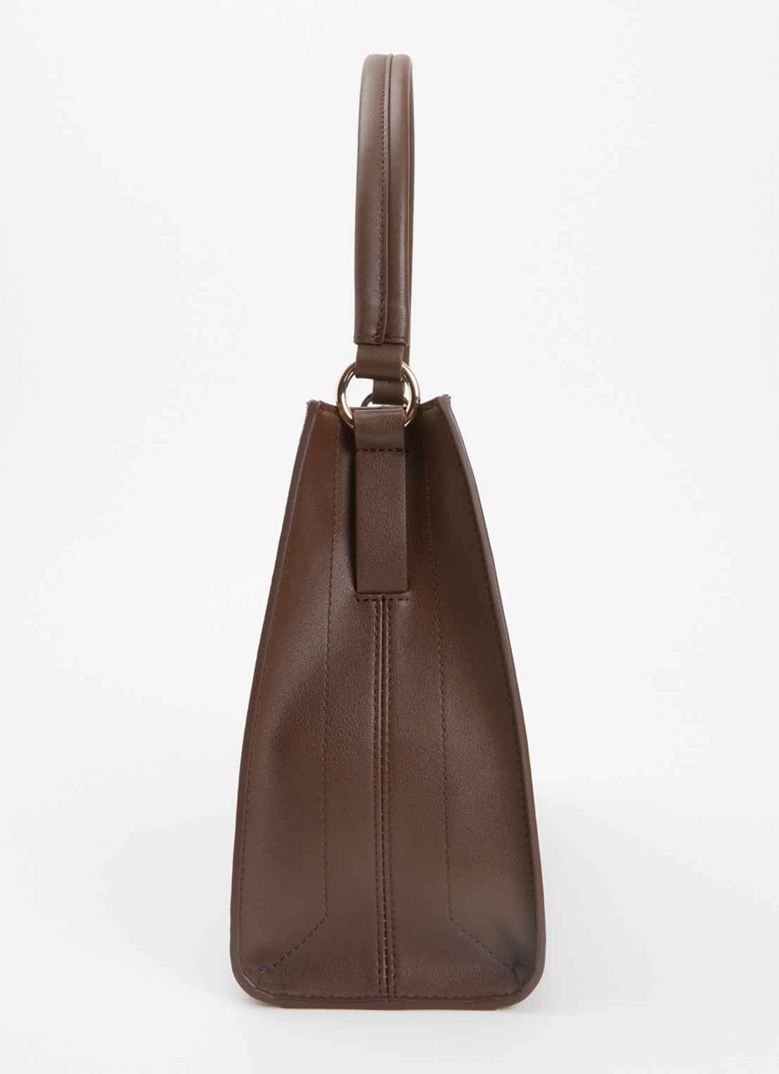 Dune London Destined Medium handtas van leer met crocostructuur en details van suède - detail 2 chocoladebruin