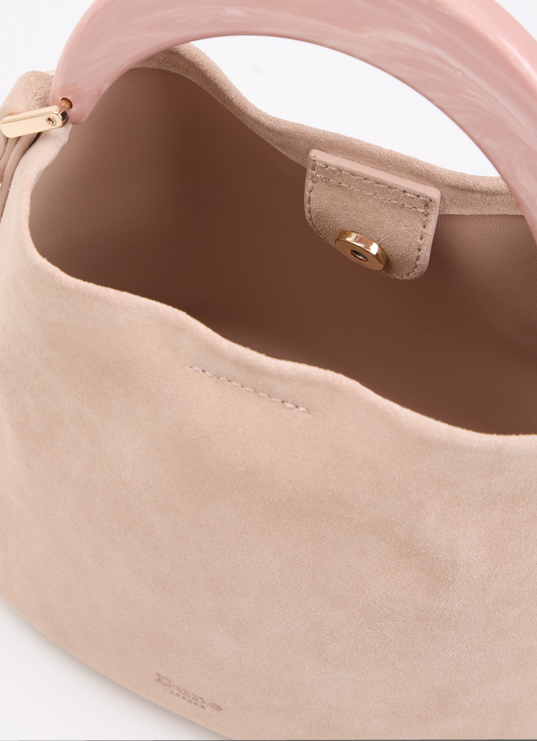 Dune London Dharla handtas van leer met afneembare schouderriem - detail 2 oudroze