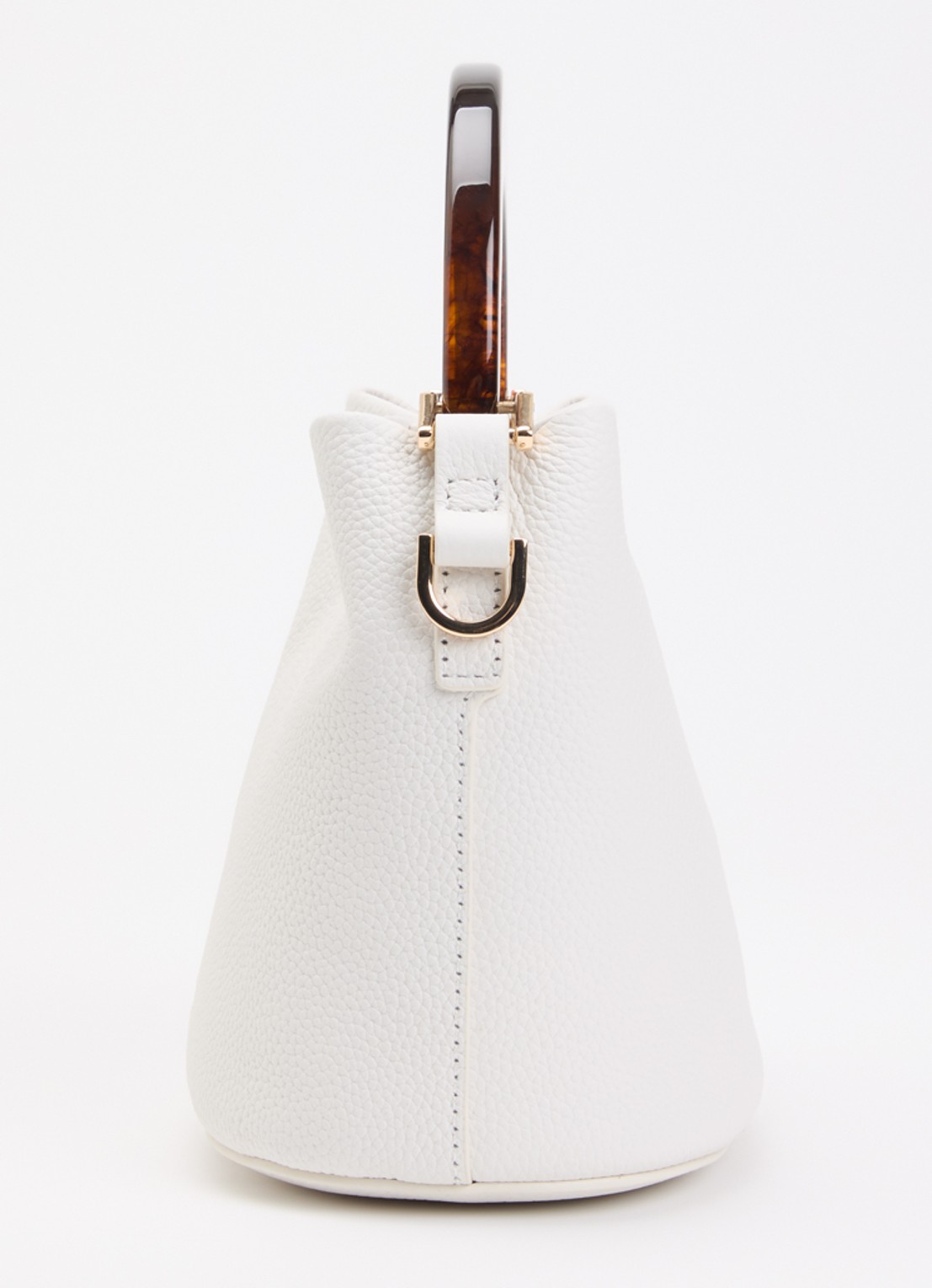 Dune London Dharla handtas van leer met afneembare schouderriem - detail 3 wit