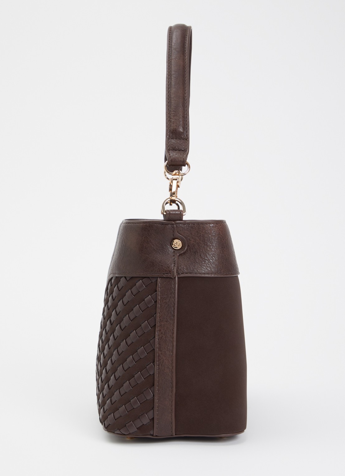 Dune London Dinidelphine handtas met structuur en afneembare schouderriem - detail 2 bruin
