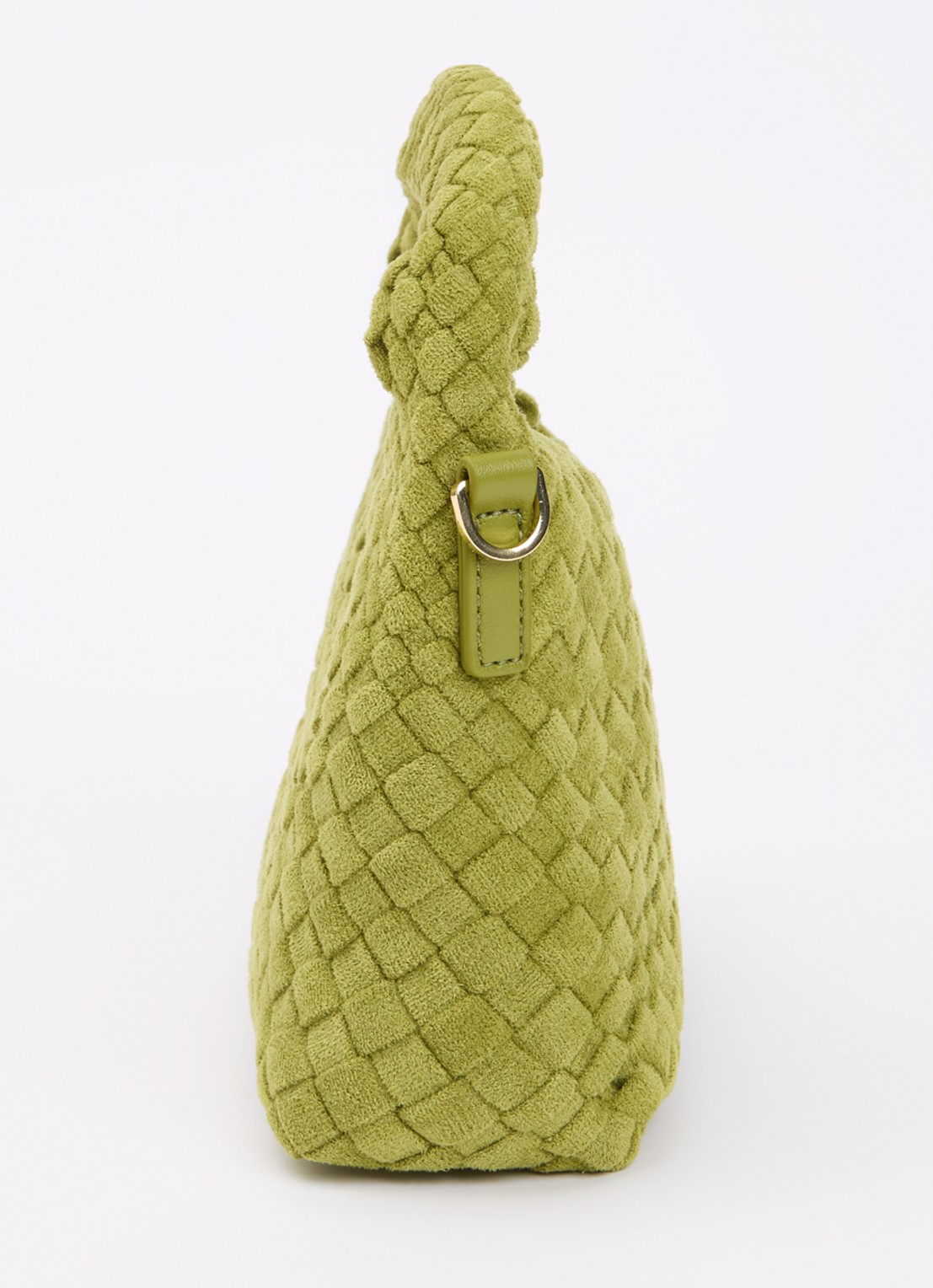Dune London Dinkydeliberate handtas met gevlochten detail en uitneembaar etui - detail 2 lime