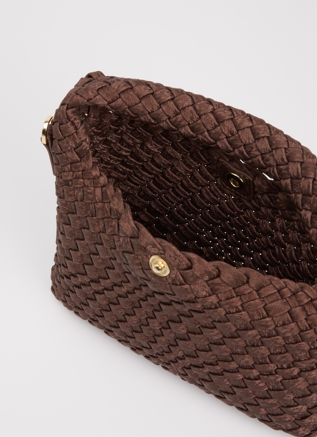 Dune London Dinkydeliberate handtas met gevlochten detail en uitneembaar etui - detail 2 brons