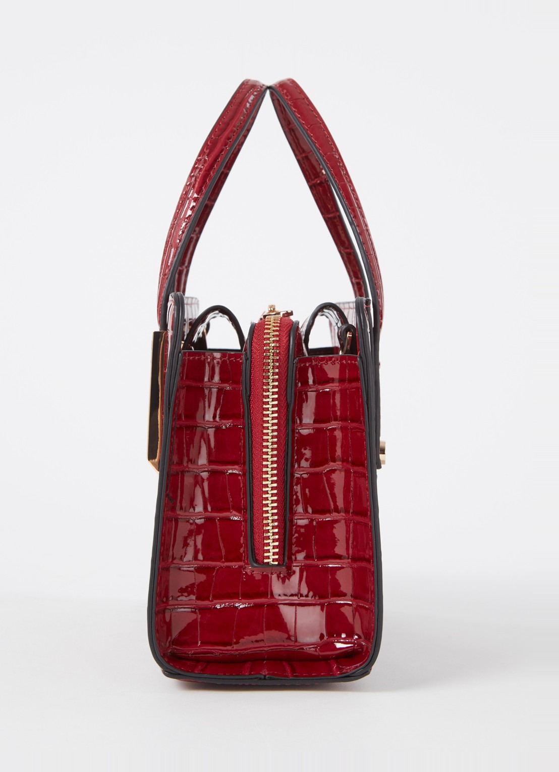 Dune London Dinkydenbeigh handtas met afneembare schouderriem  - detail 4 steenrood