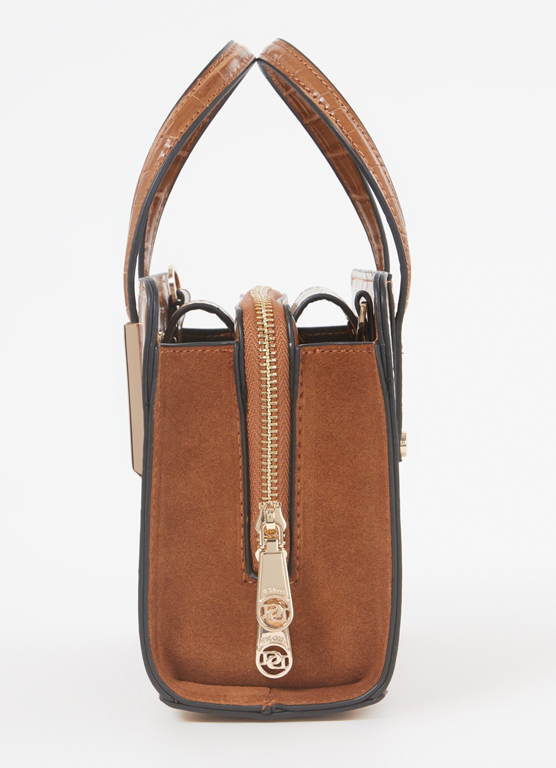 Dune London Dinkydenbeigh handtas met afneembare schouderriem  - detail 3 roestbruin