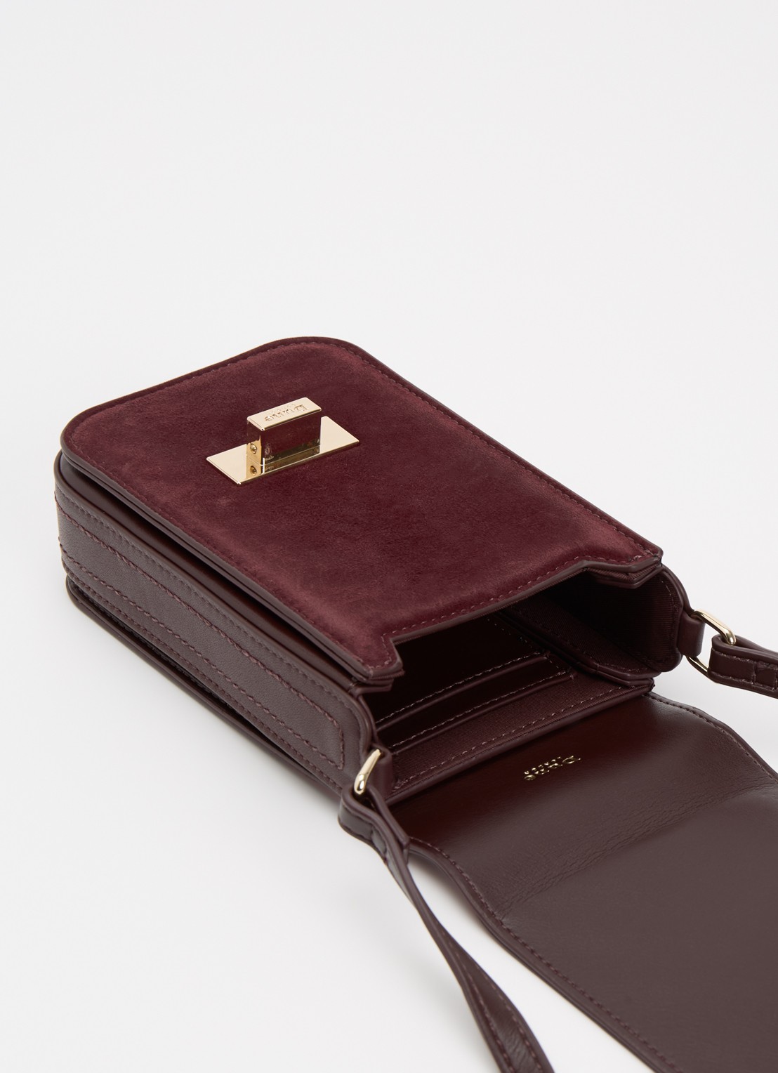Dune London Dinkydiscreet crossbodytas - voorkant 2 bordeauxrood
