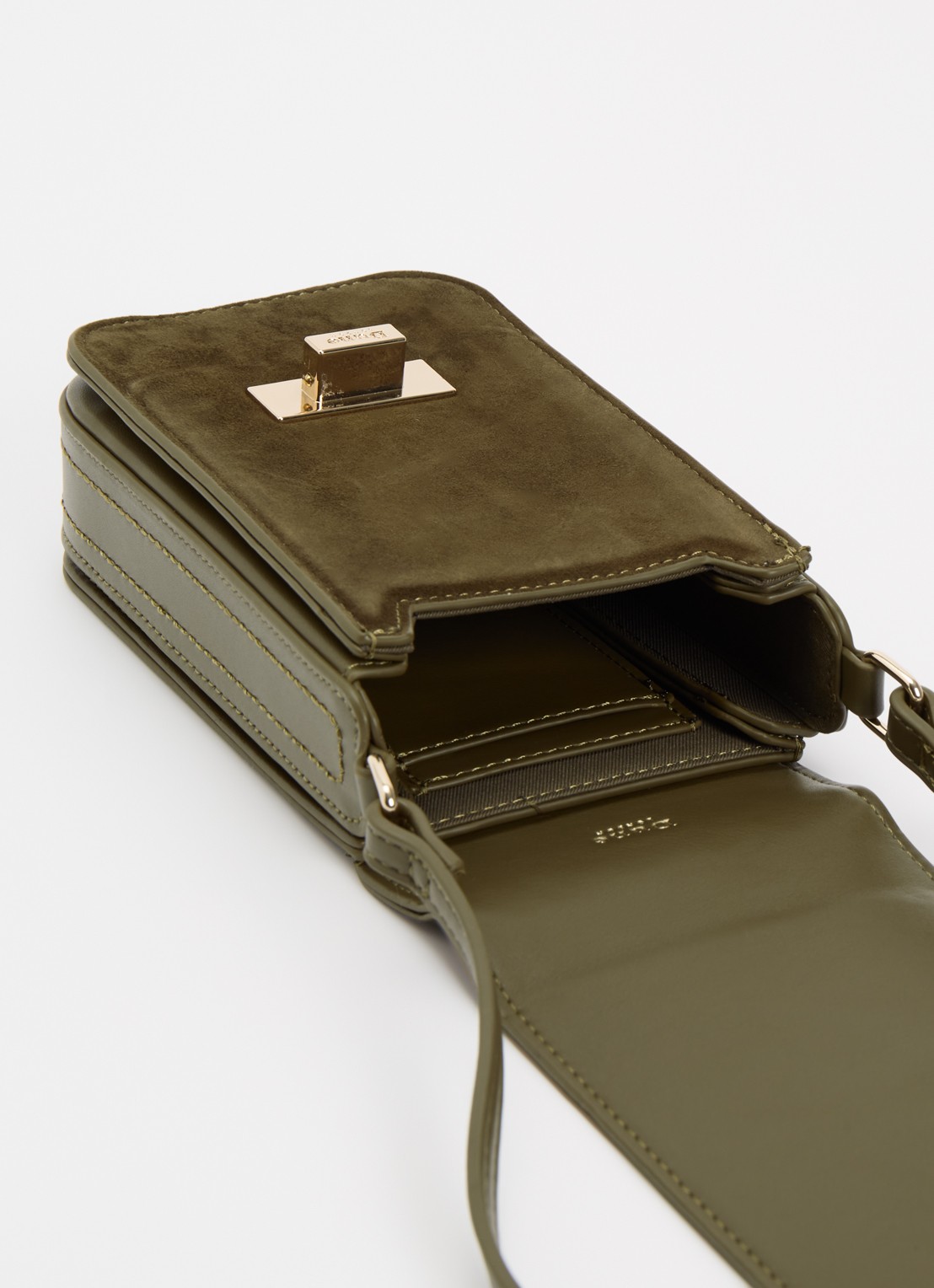 Dune London Dinkydiscreet crossbodytas - voorkant 2 mosgroen