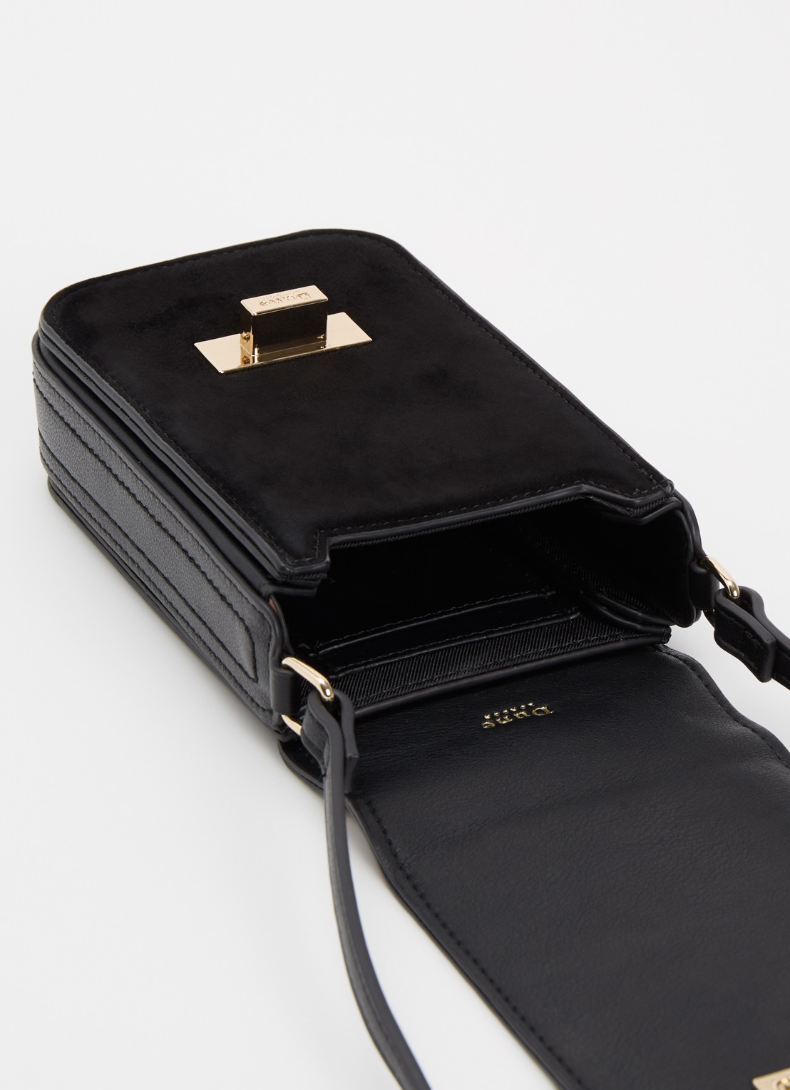 Dune London Dinkydiscreet crossbodytas - voorkant 2 diepzwart