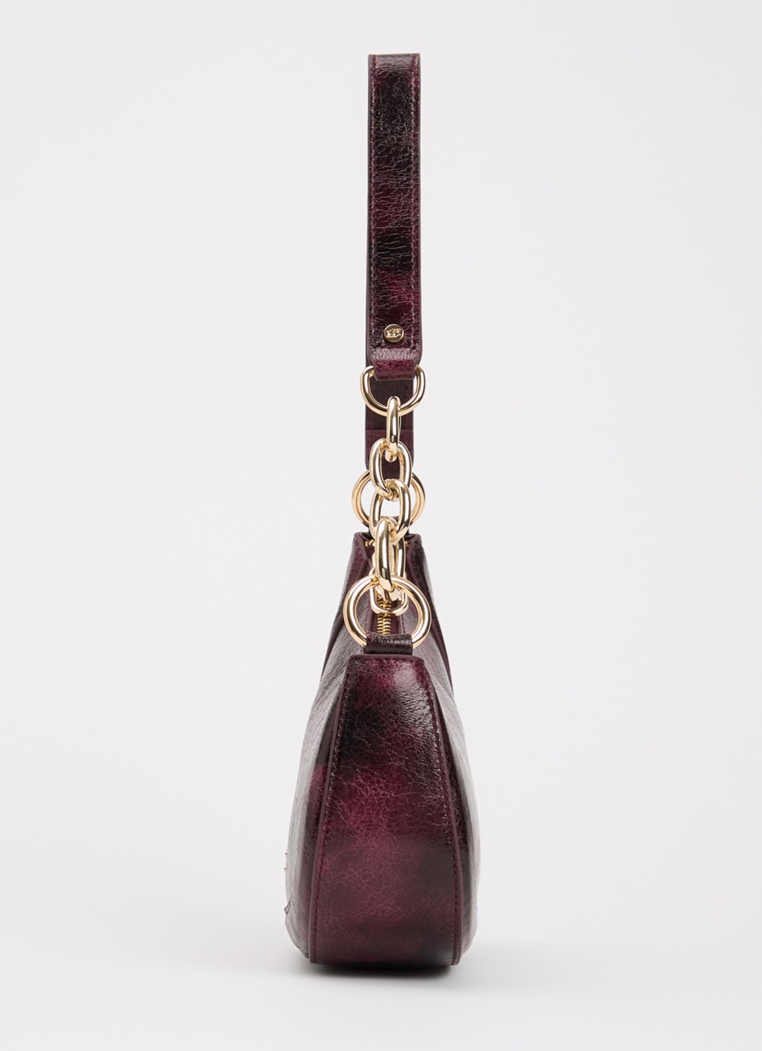 Dune London Direction schoudertas met kettingdetail - detail 4 aubergine