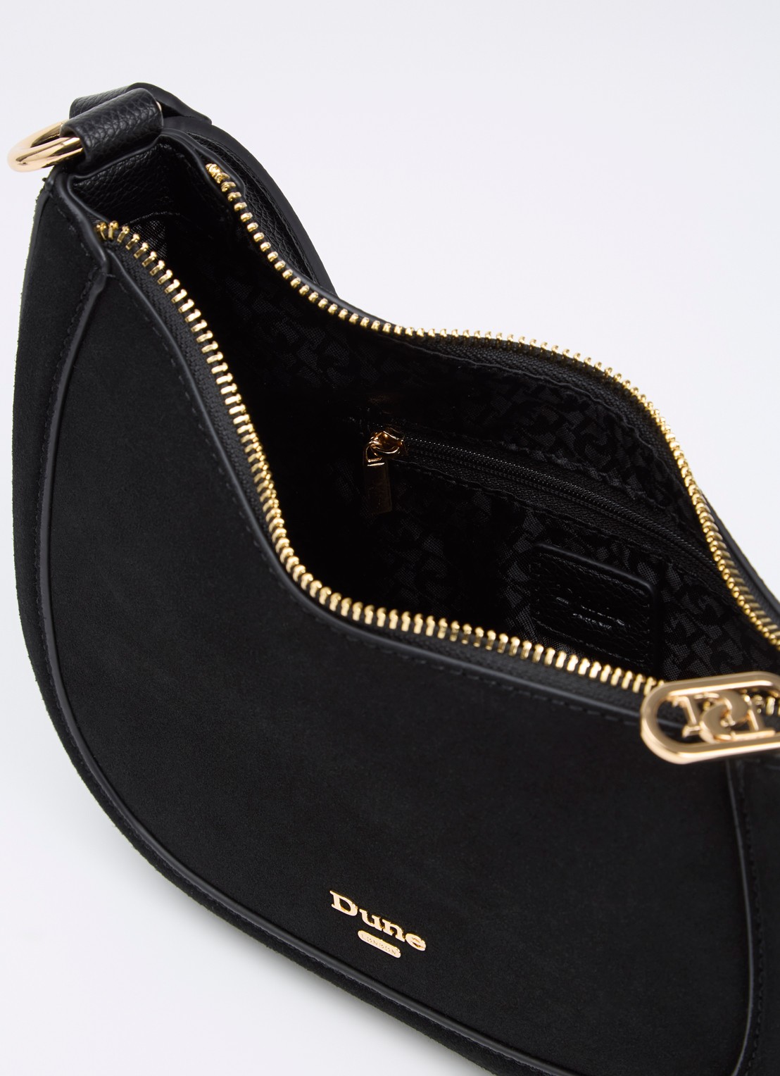 Dune London Direction schoudertas met kettingdetail - detail 3 zwart