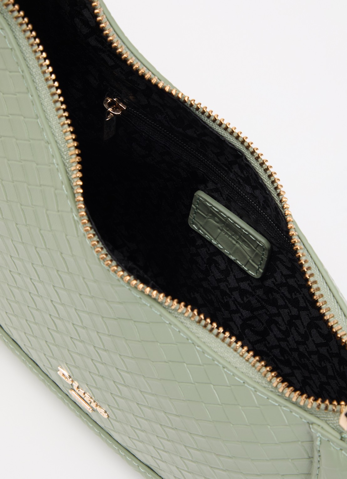Dune London Direction schoudertas met kettingdetail - detail lindegroen