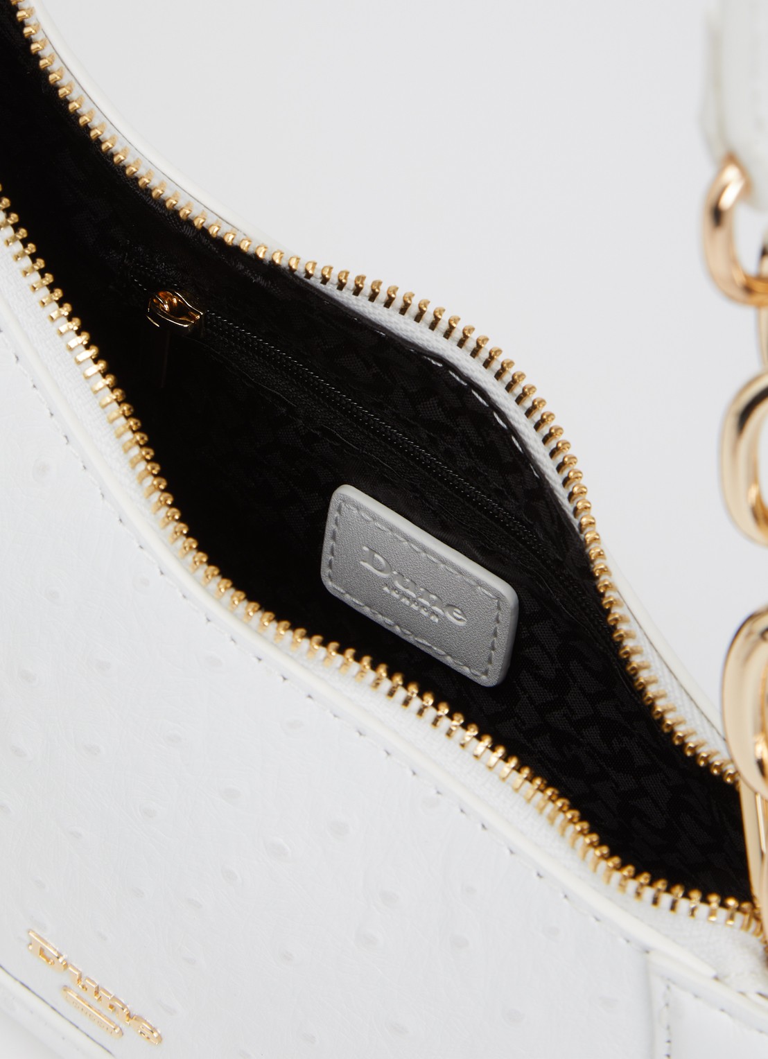 Dune London Direction schoudertas met kettingdetail - detail 2 wit