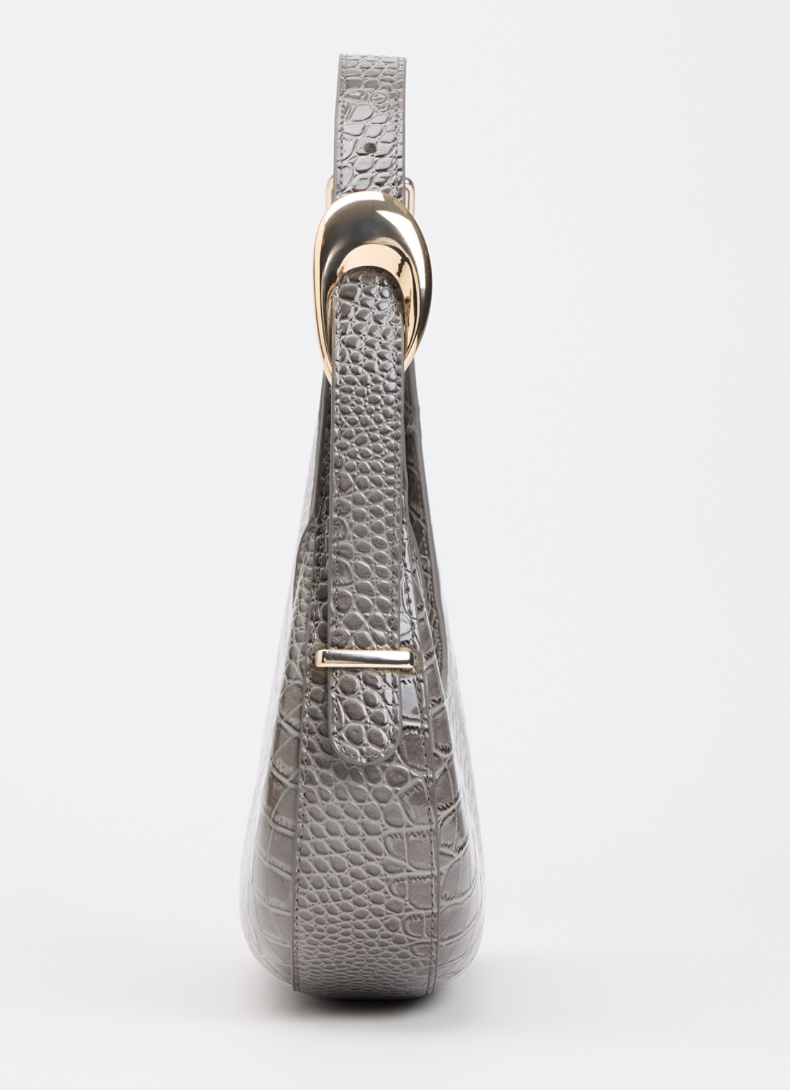 Dune London Disamring schoudertas met crocostructuur en  - detail 2 grijs