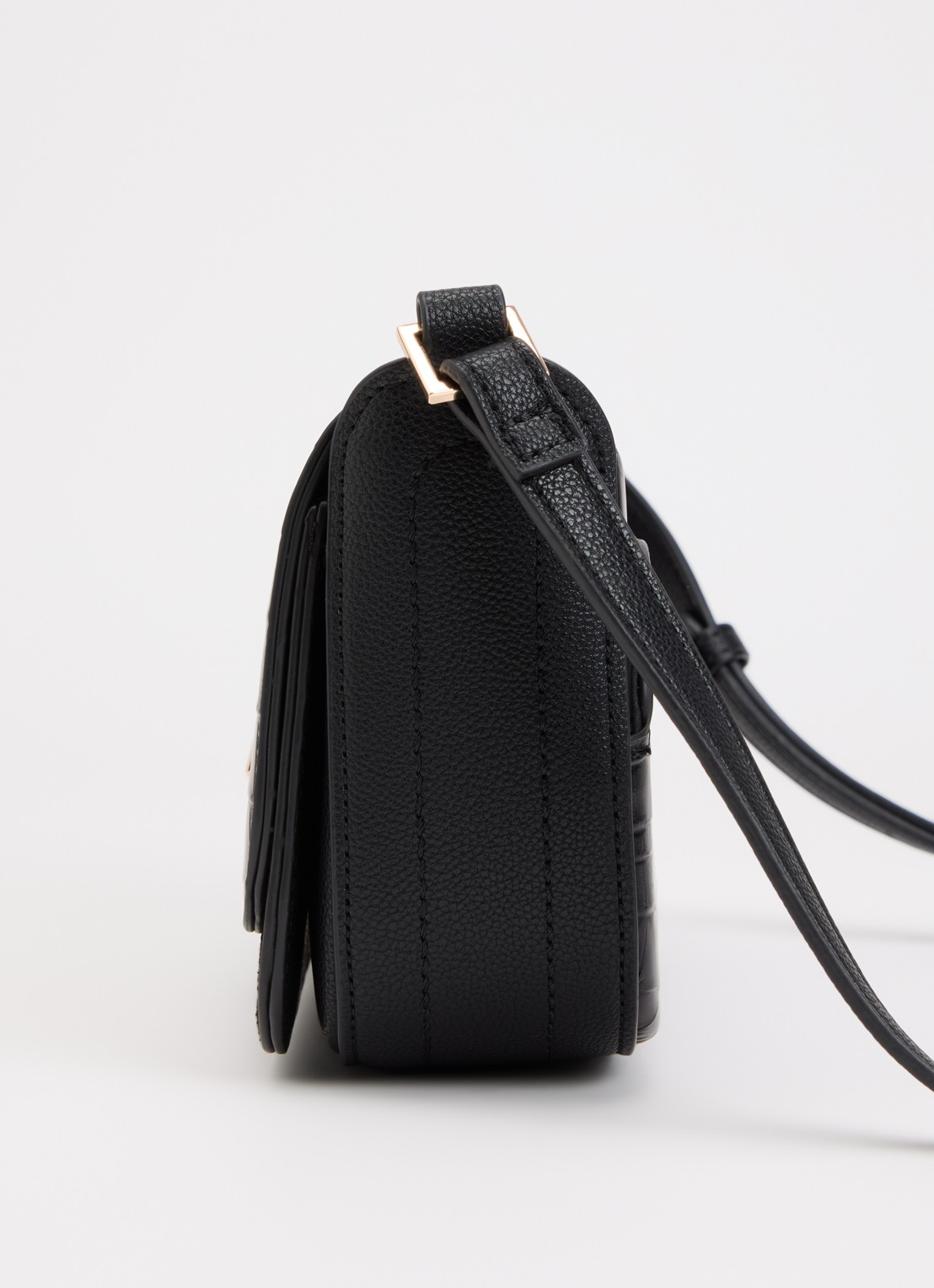 Dune London Discreet crossbodytas van leer - detail 2 diepzwart