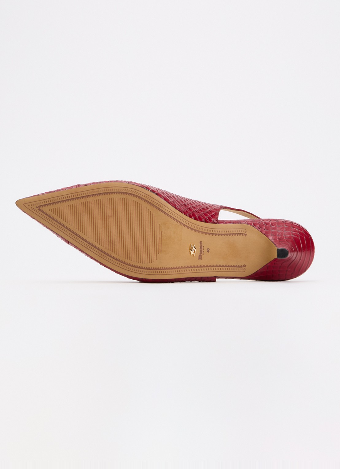 Dune London Distinctive slingback van leer - detail 5 donkerrood