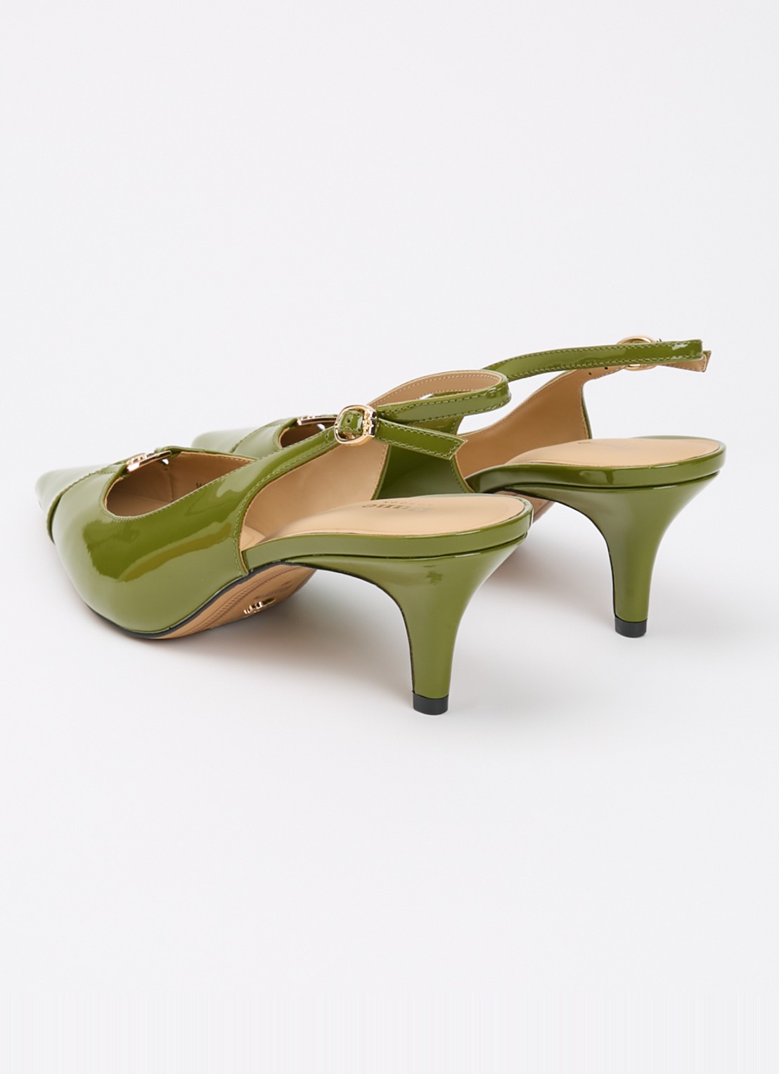 Dune London Distinctive slingback van leer - achterkant groen