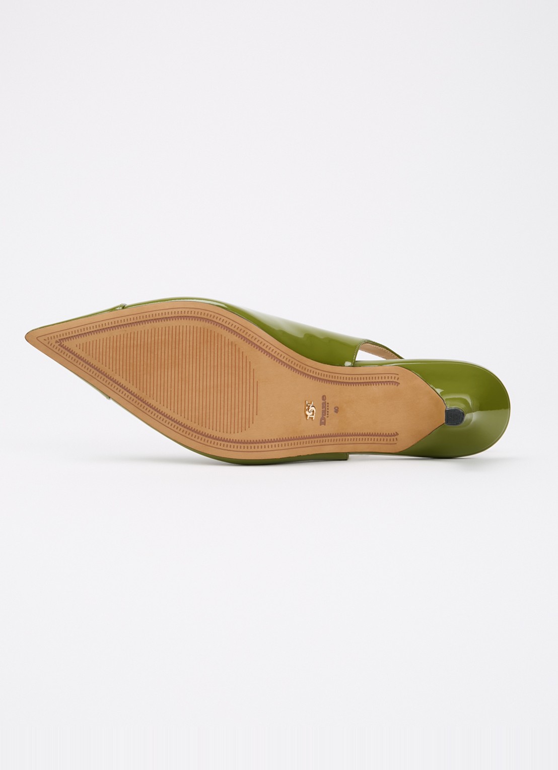 Dune London Distinctive slingback van leer - detail 4 groen