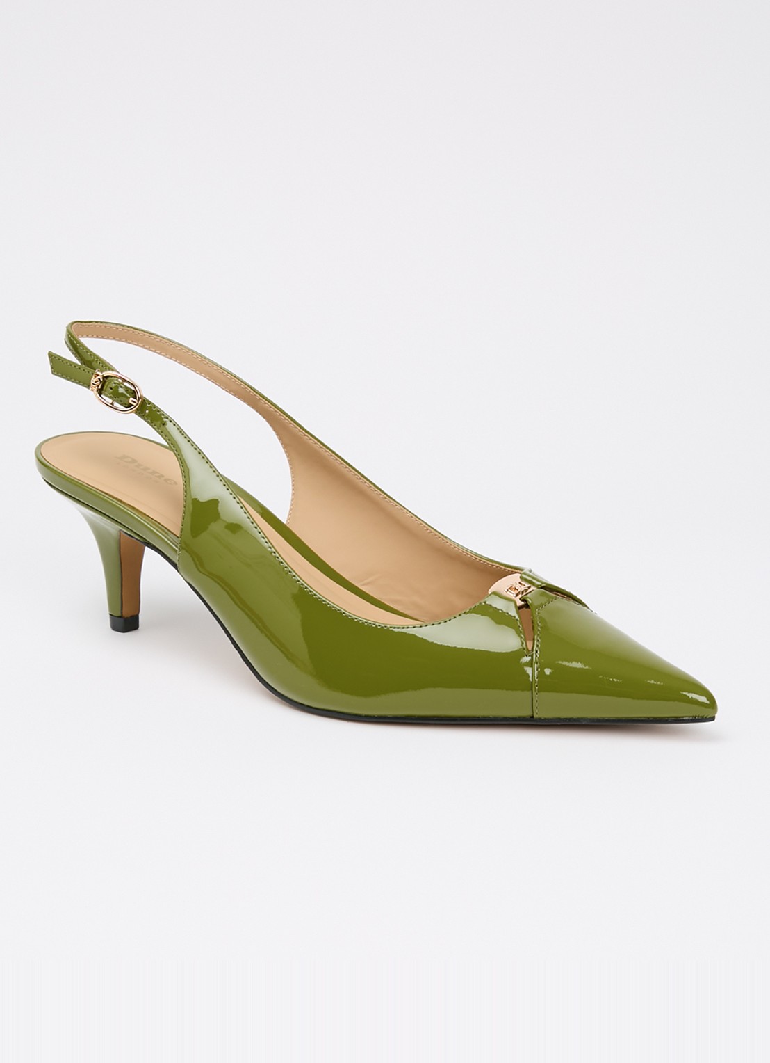 Dune London Distinctive slingback van leer - voorkant 5 groen