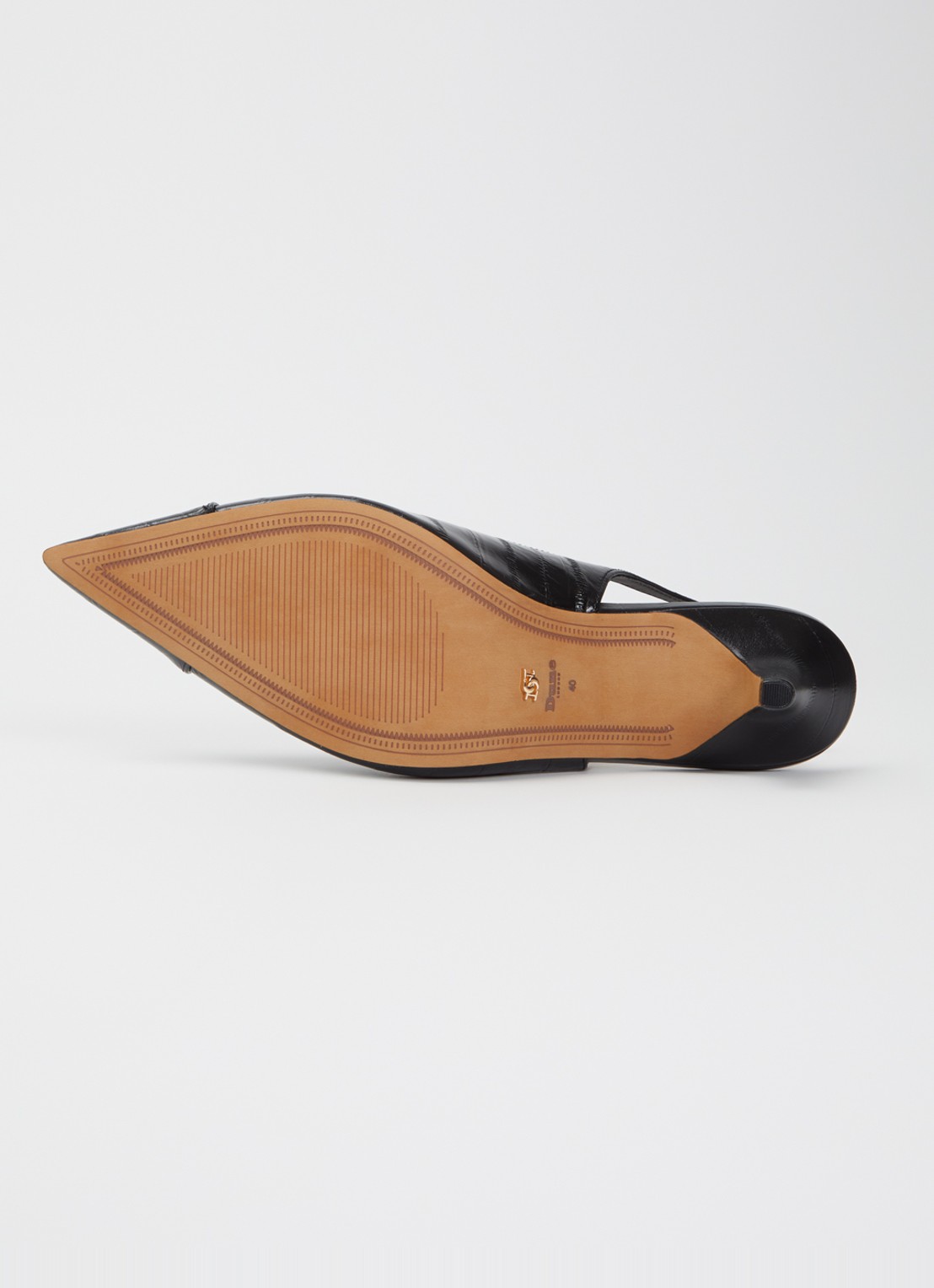 Dune London Distinctive slingback van leer - detail 5 zwart