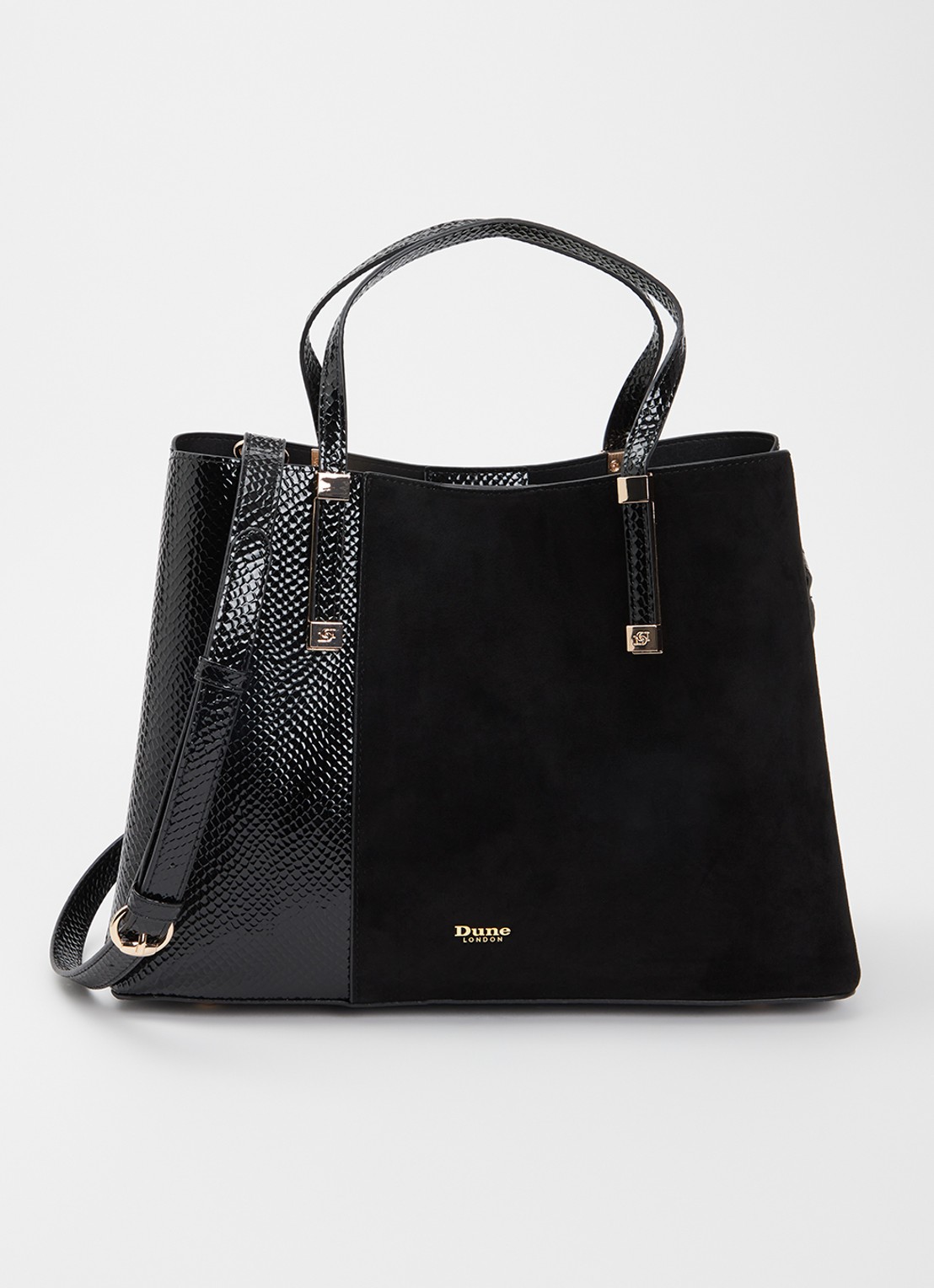 Dune London Dorry schoudertas met afneembare schouderriem - voorkant 5 zwart