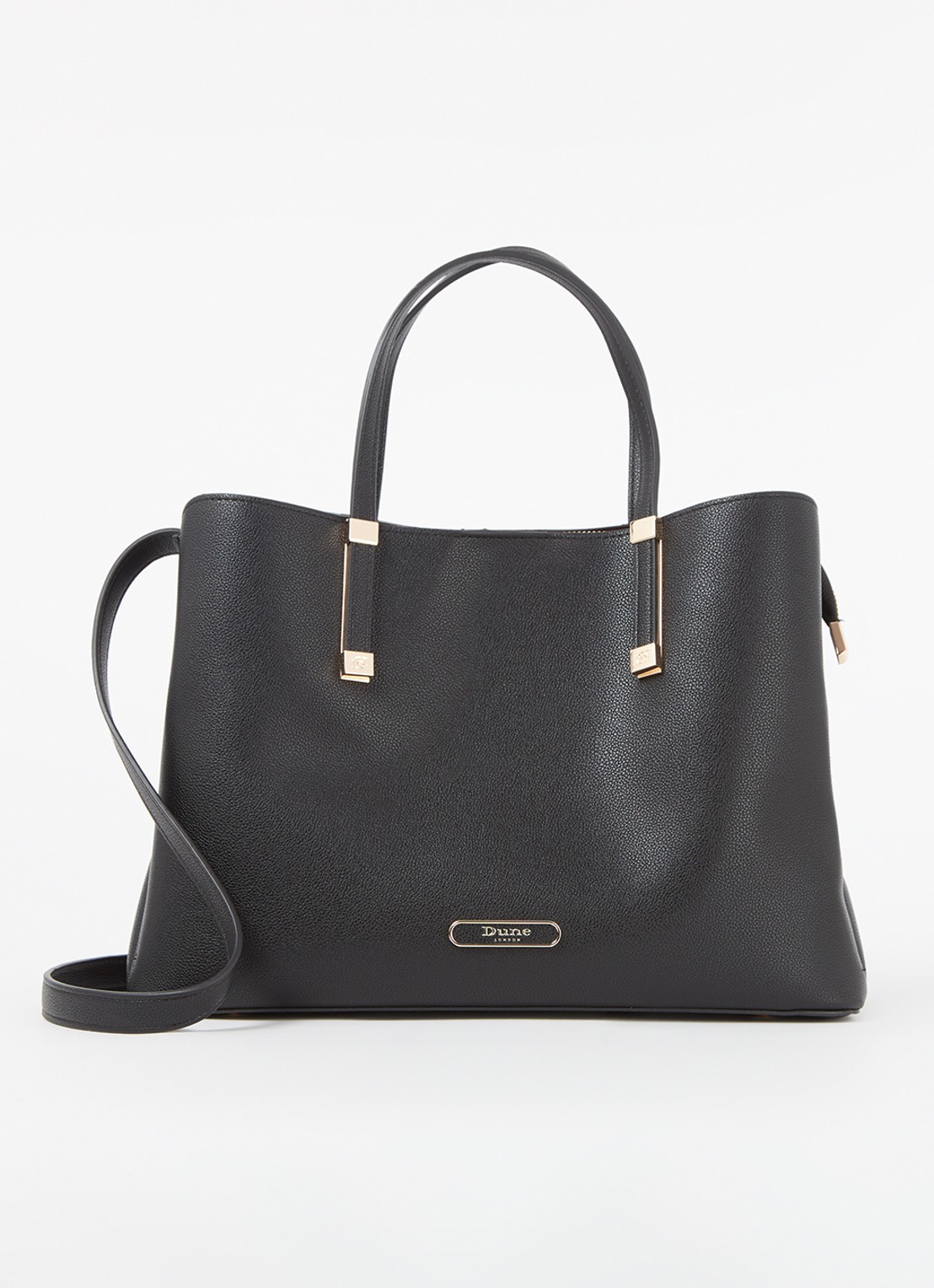 Dune London Dorry schoudertas met afneembare schouderriem - voorkant 4 zwart