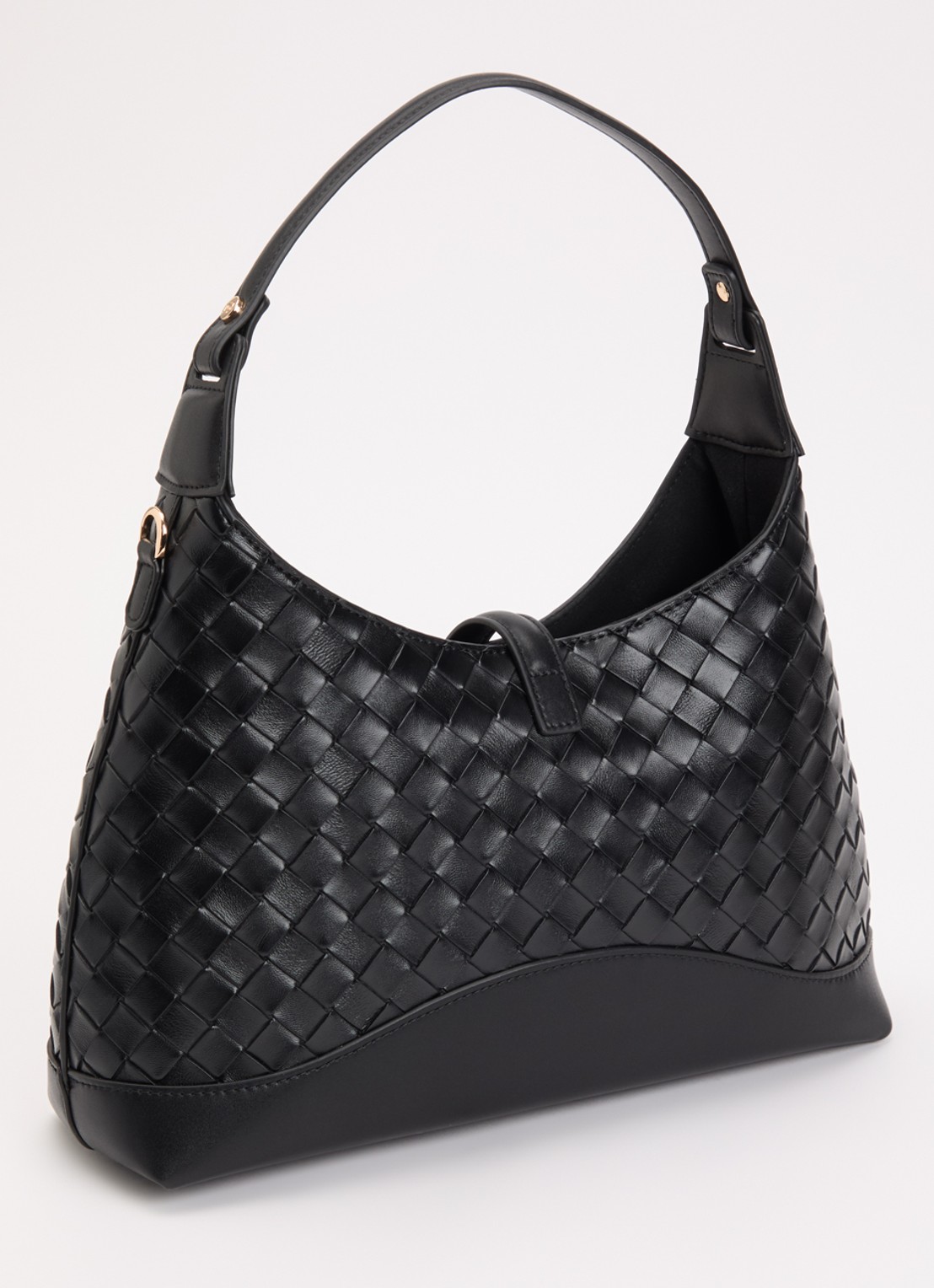 Dune London Dorset schoudertas met gevlochten details - achterkant 5 zwart