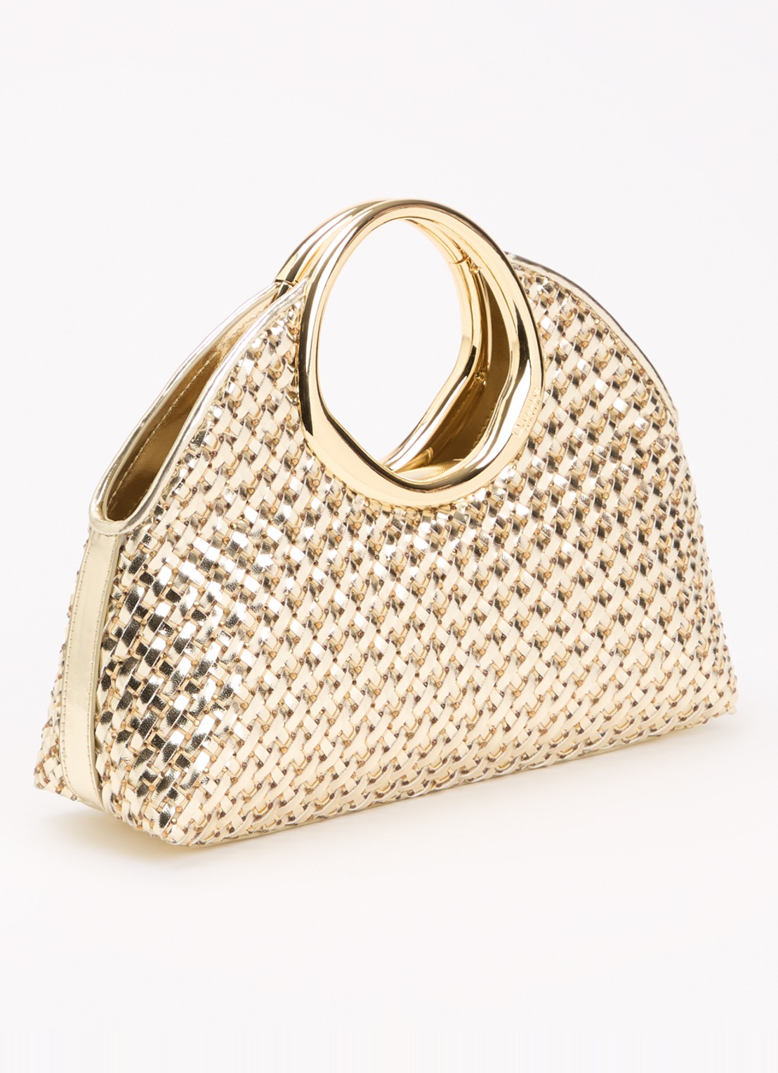 Dune London Earning handtas met metallic finish en afneembare schouderriem - achterkant goud