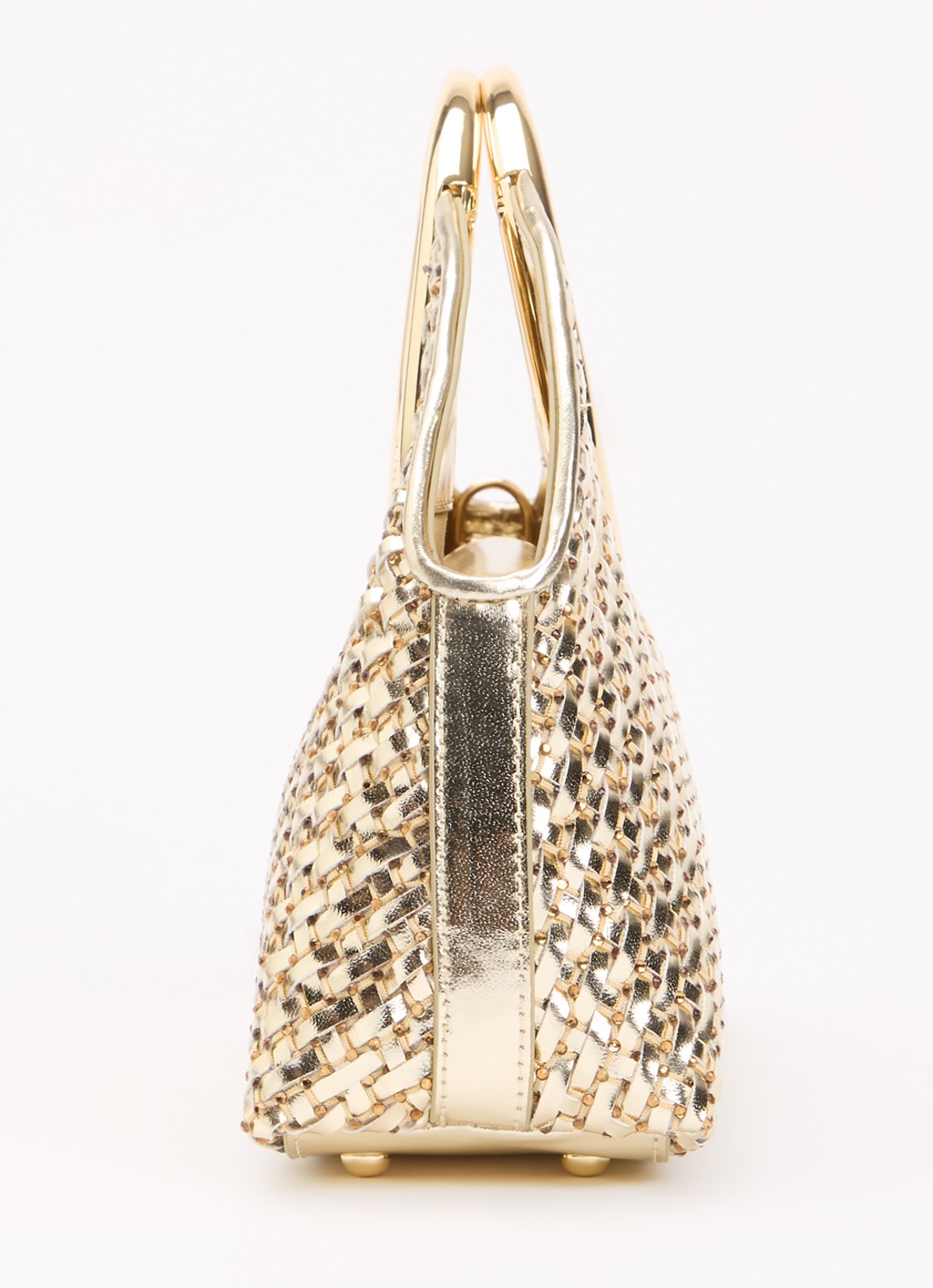 Dune London Earning handtas met metallic finish en afneembare schouderriem - detail 4 goud