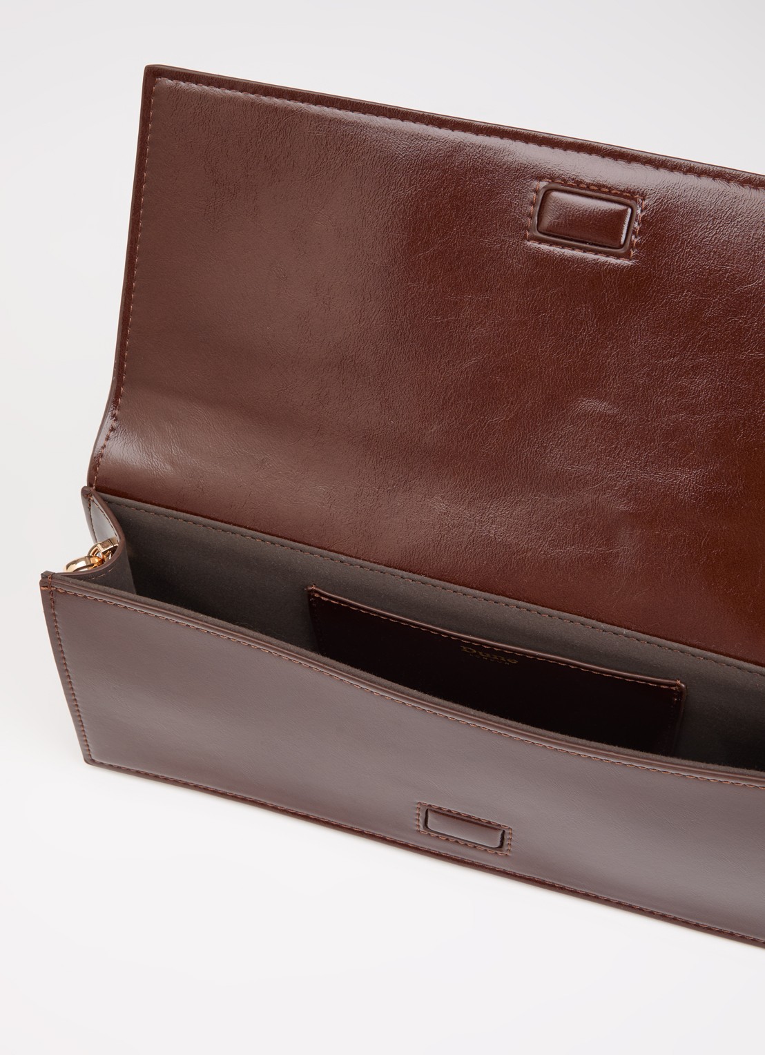 Dune London East To West Long clutch met crocostructuur - detail 3 bruin
