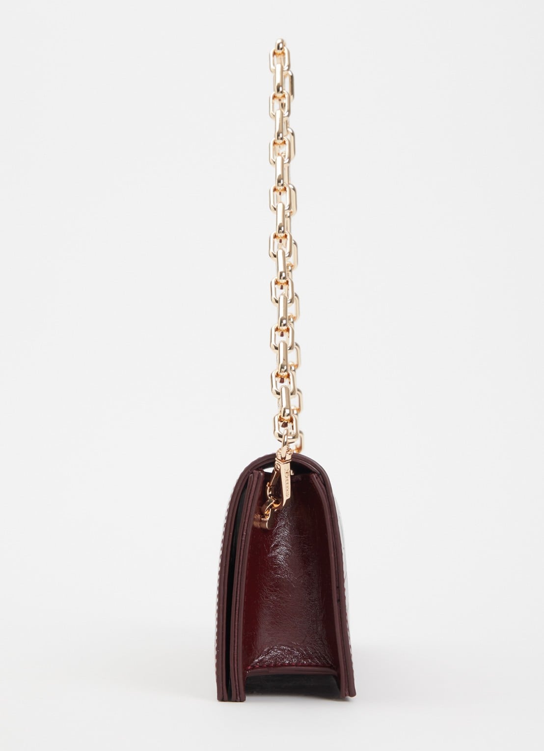 Dune London East To West Long clutch met crocostructuur - detail 3 bordeauxrood
