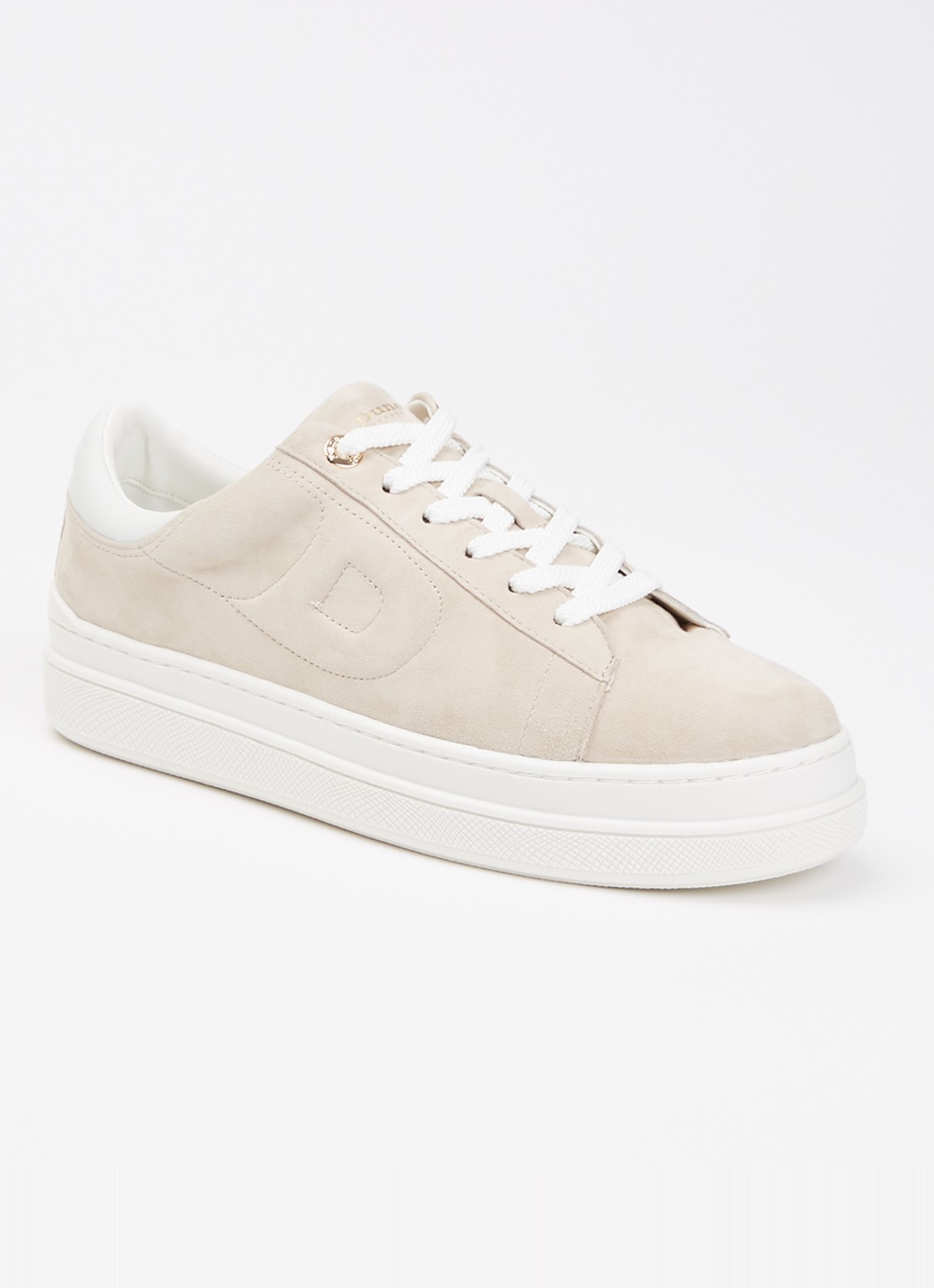 Dune London Eden sneaker  - voorkant beige