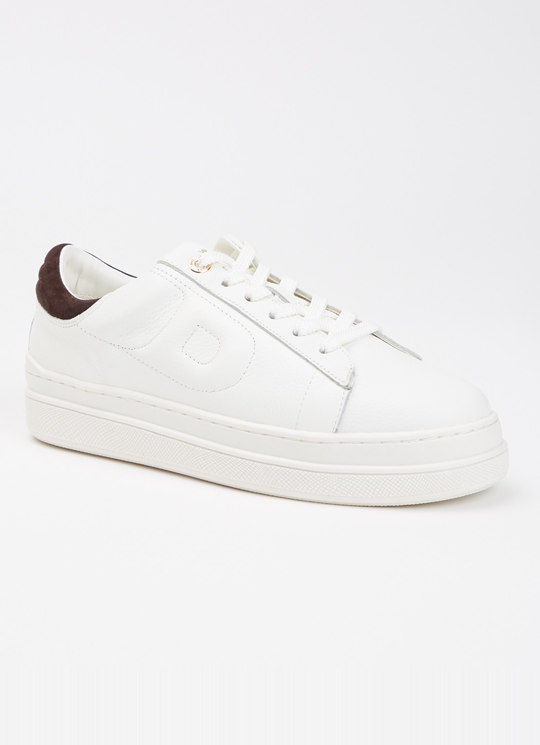 Dune London Eden sneaker  - voorkant 2 gebroken wit