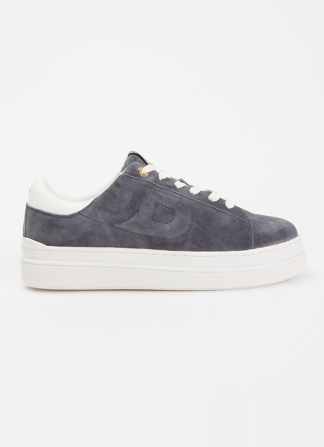 Dune London Eden sneaker  - voorkant donkergrijs
