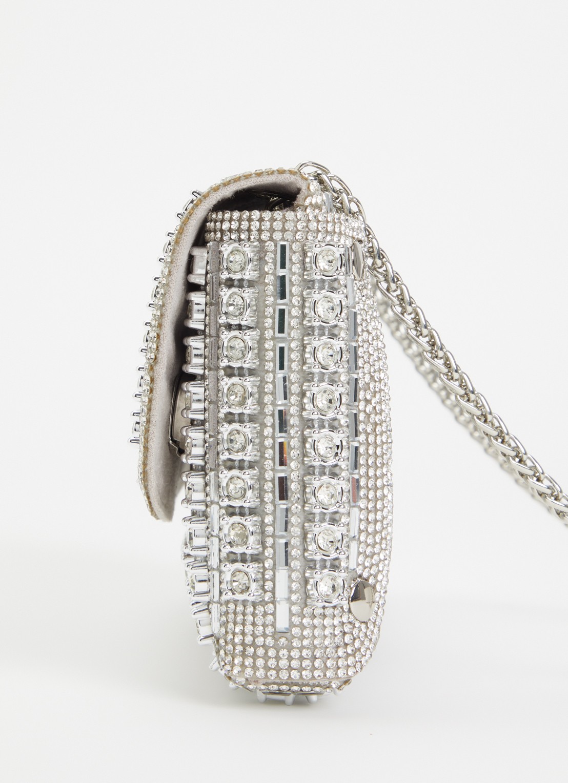 Dune London Elabourate schoudertas met strass  - detail 4 zilver