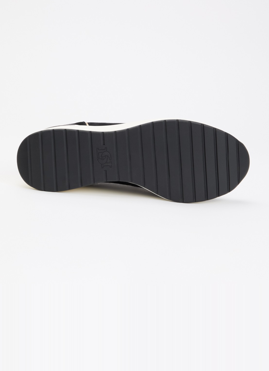 Dune London Elarah sneakerwedge van leer - detail 5 zwart