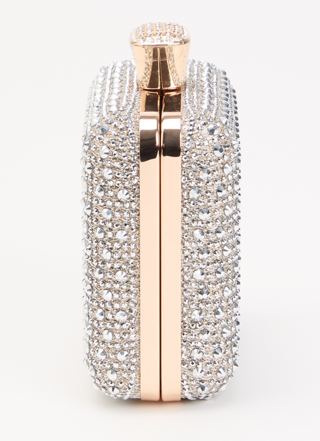 Dune London Elida clutch met strass en afneembare schouderriem - detail 3 zilver