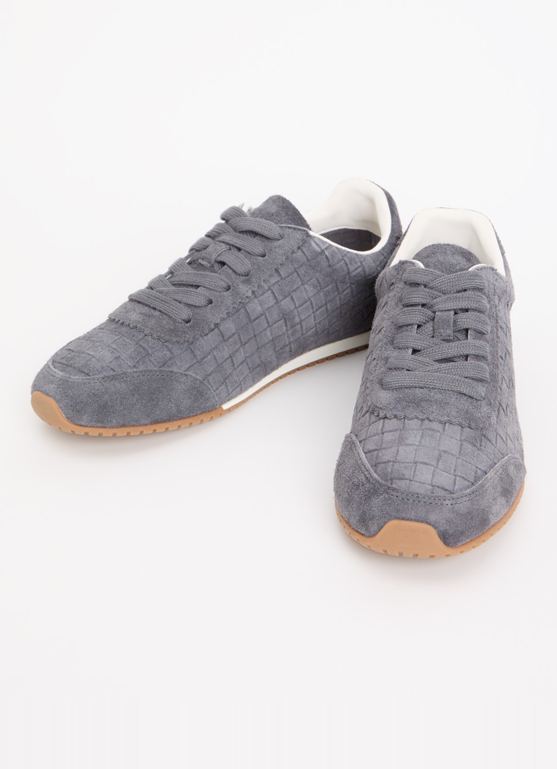 Dune London Elora sneaker van suède - detail donkergrijs