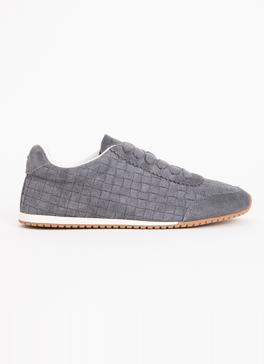 Dune London Elora sneaker van suède - voorkant 5 donkergrijs